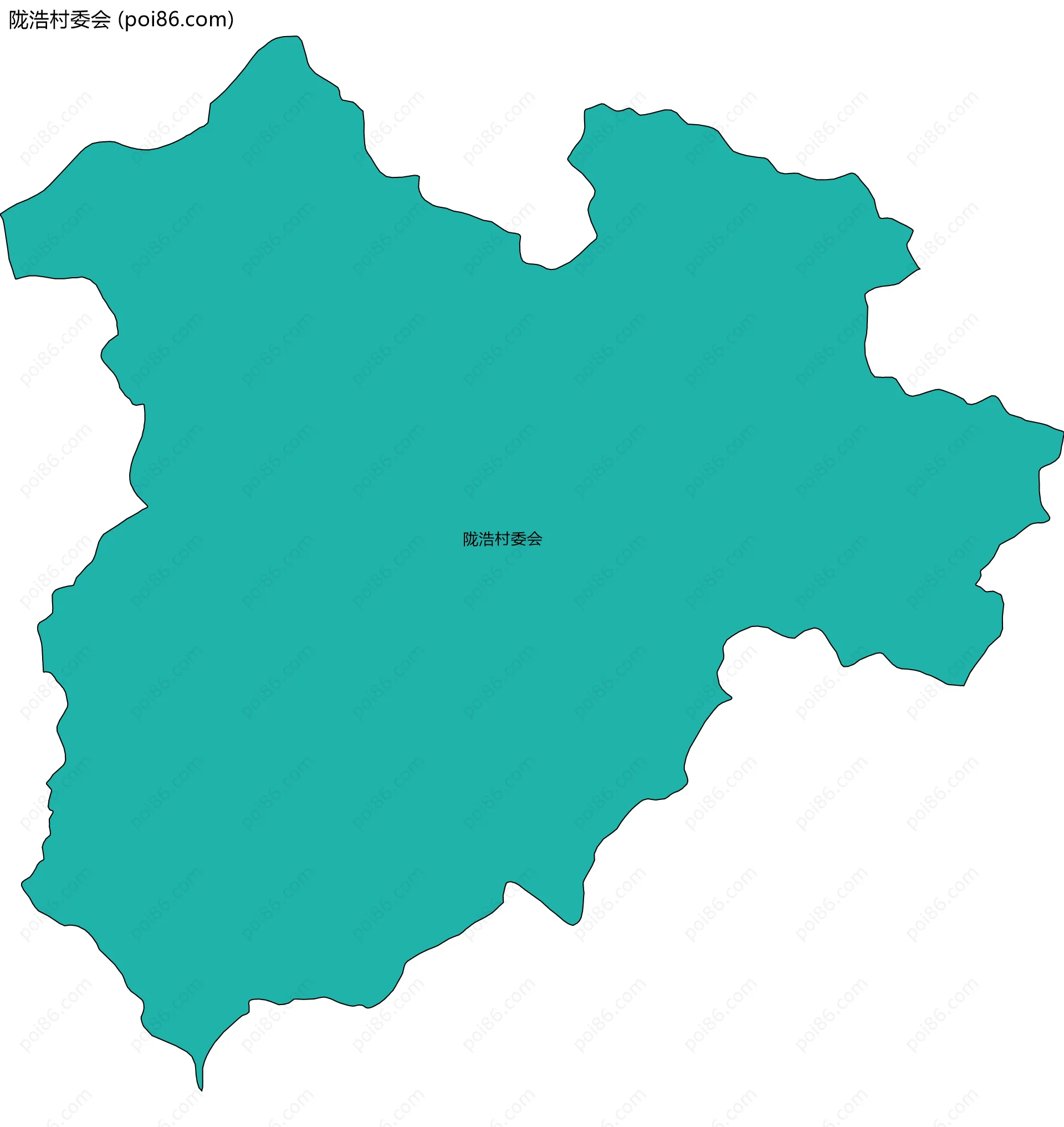 陇浩村委会边界地图