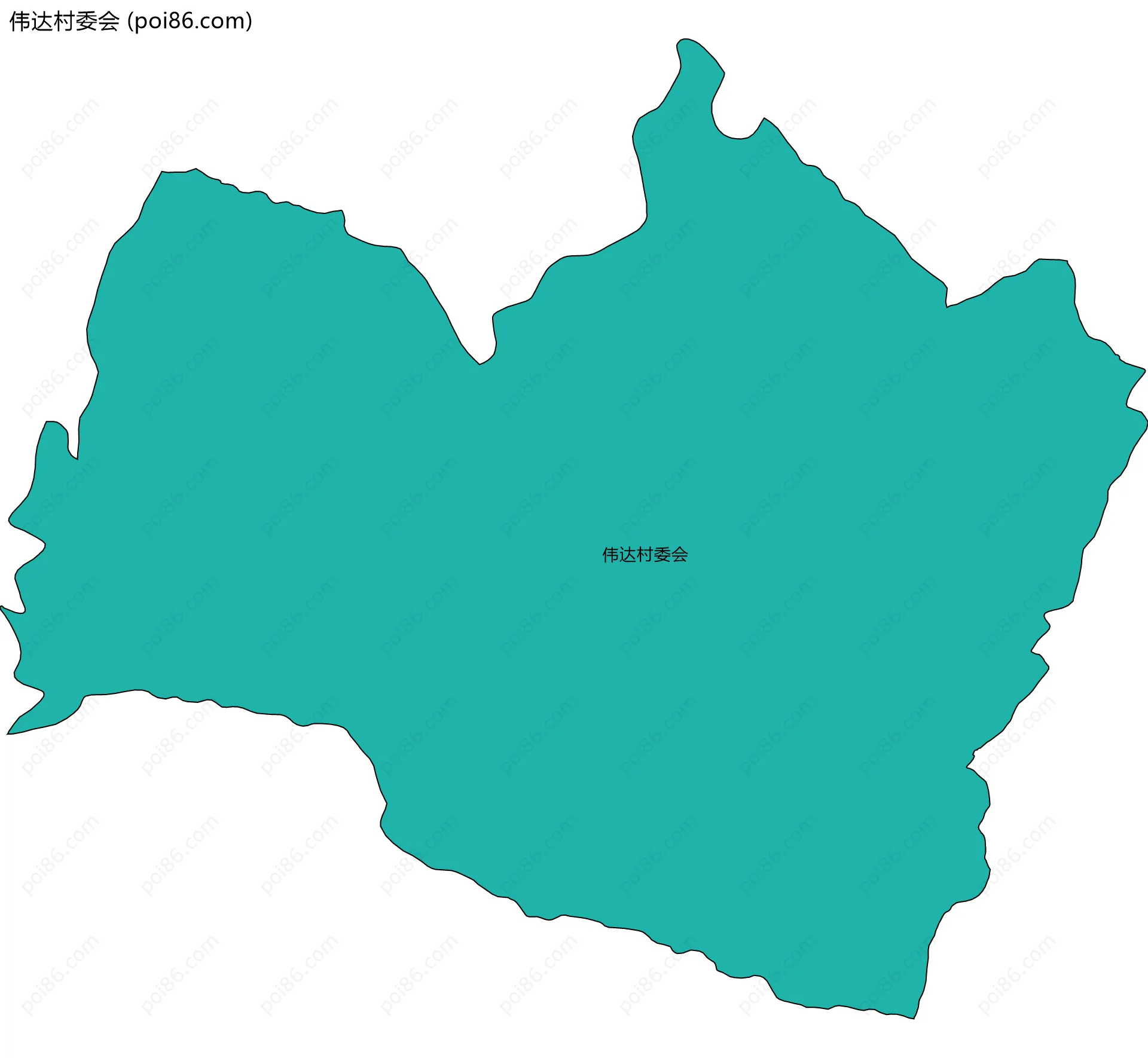 伟达村委会边界地图