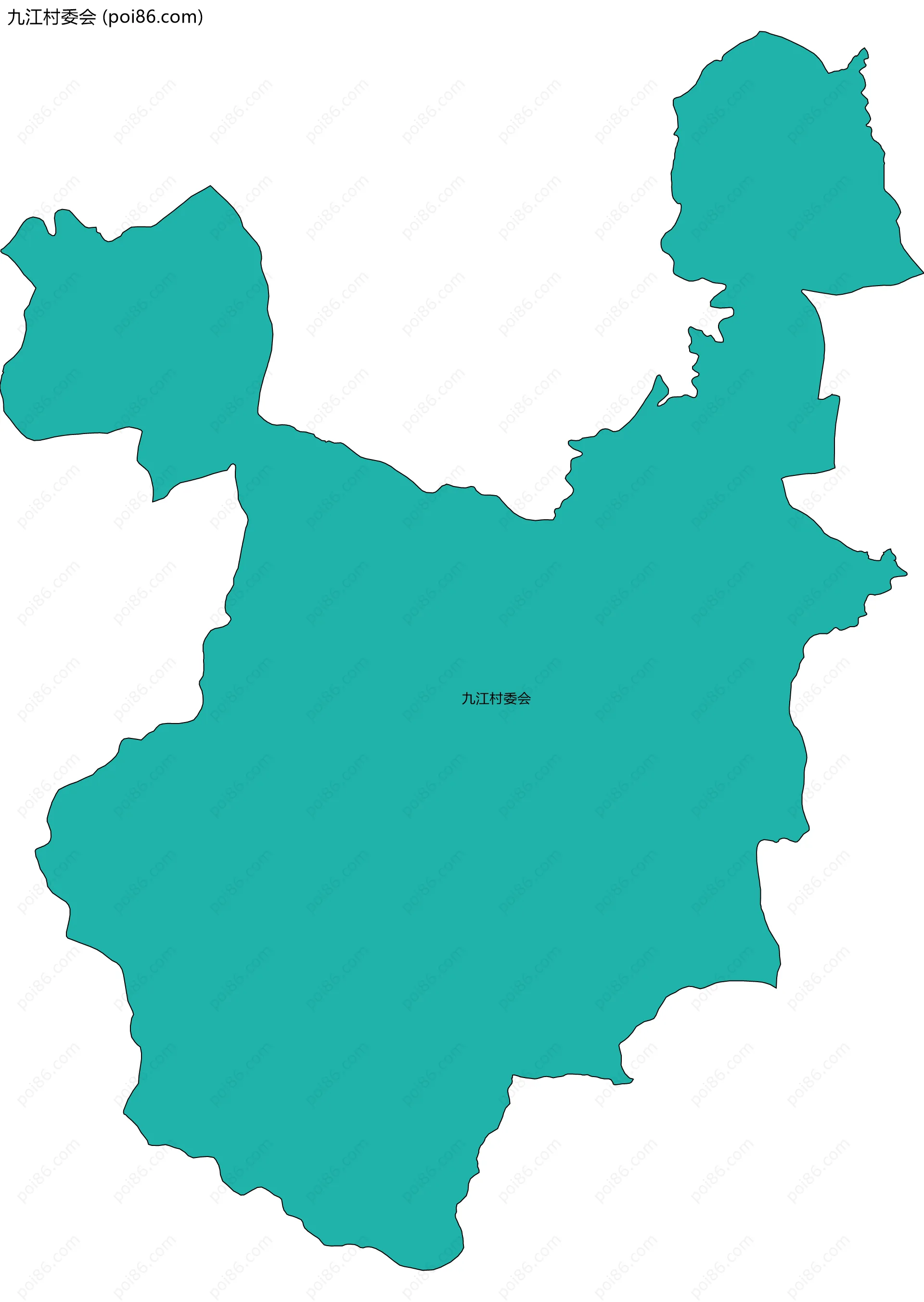 九江村委会边界地图