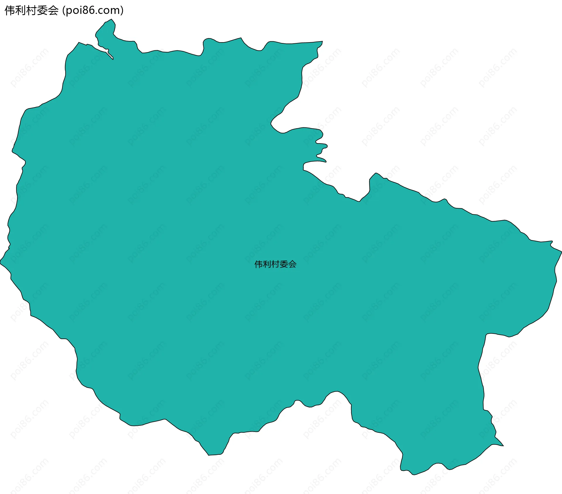 伟利村委会边界地图