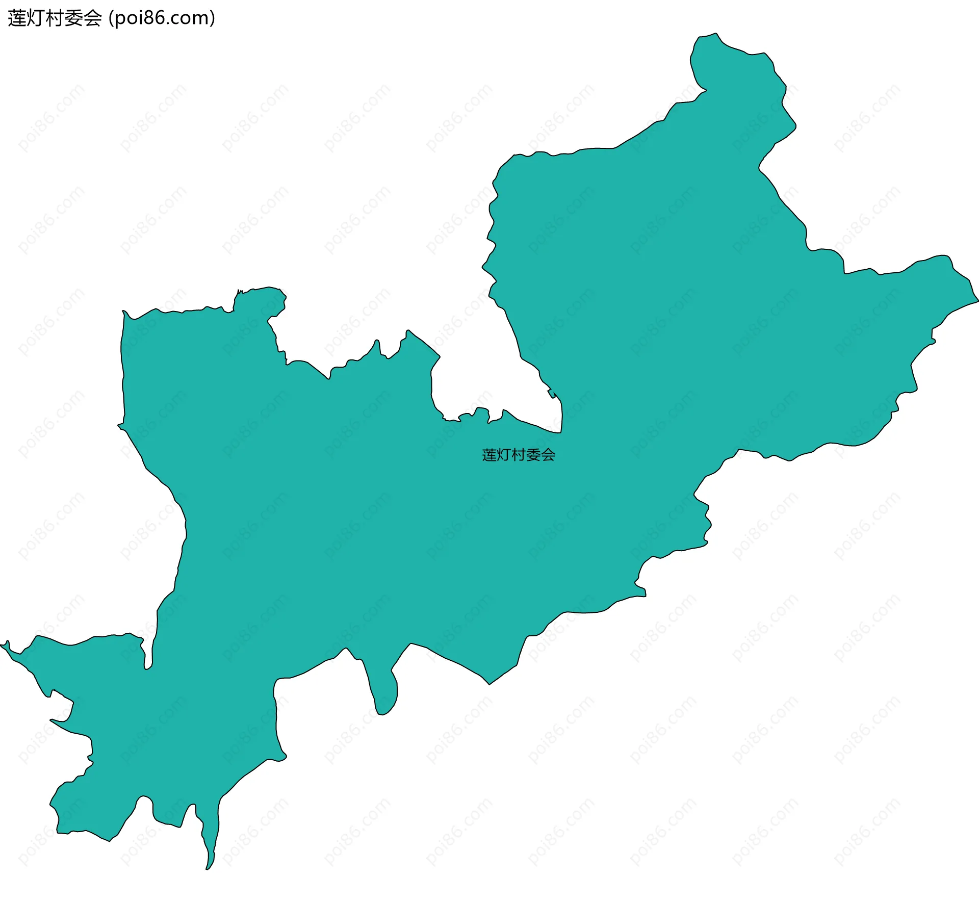 莲灯村委会边界地图