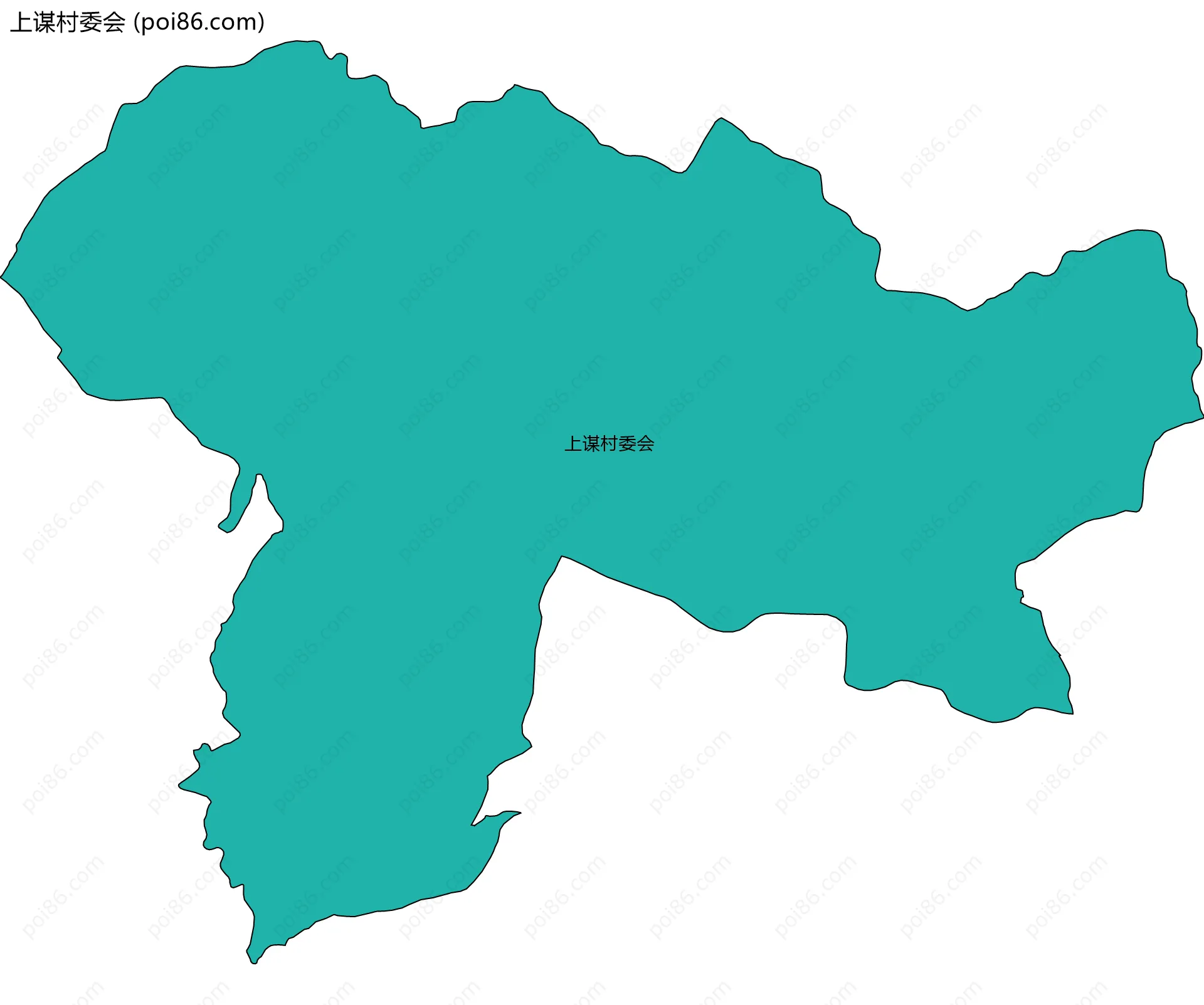 上谋村委会边界地图