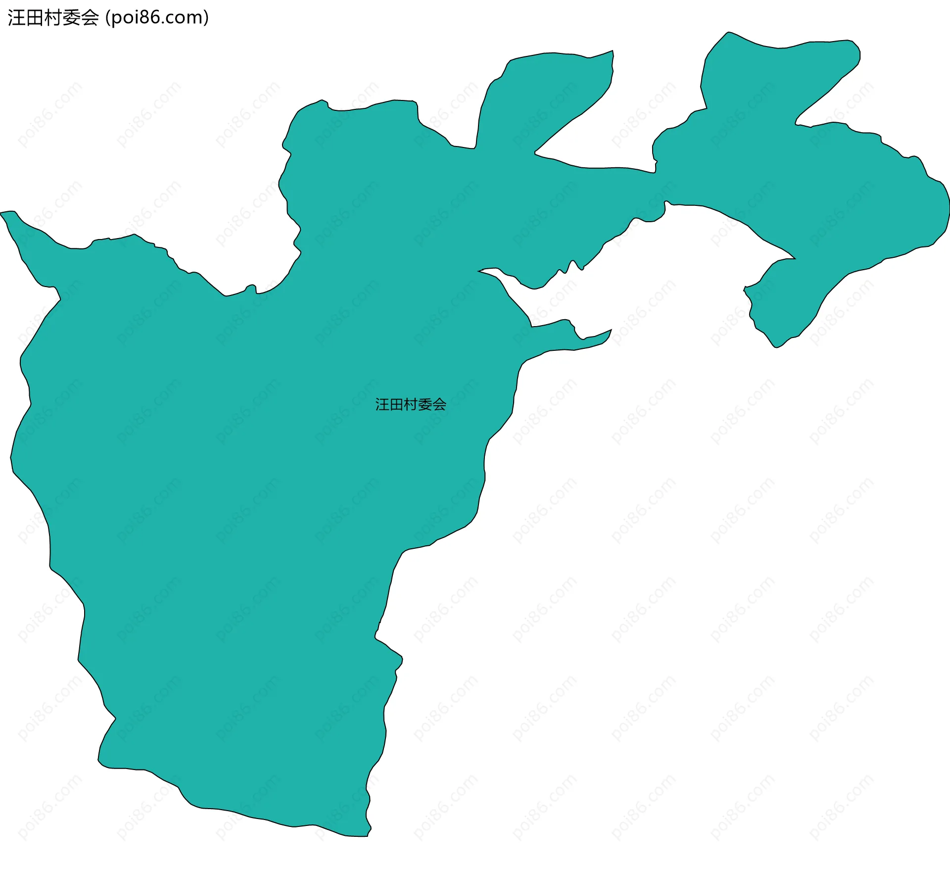 汪田村委会边界地图