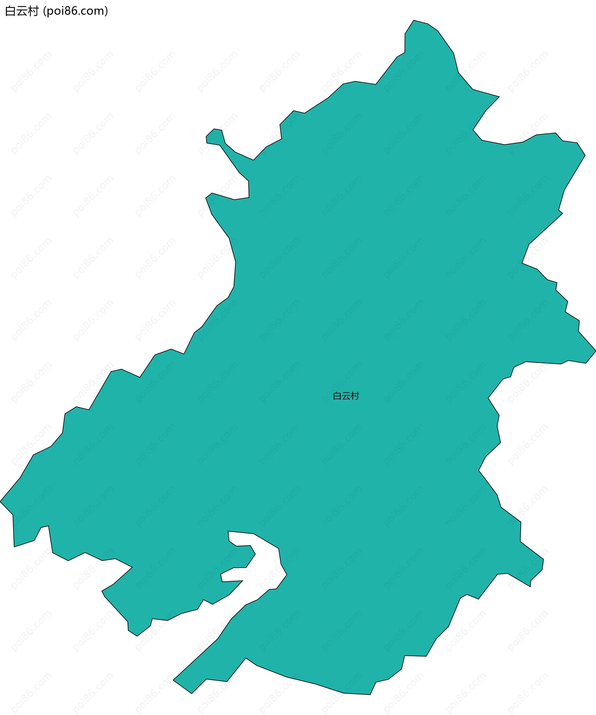 白云村边界地图