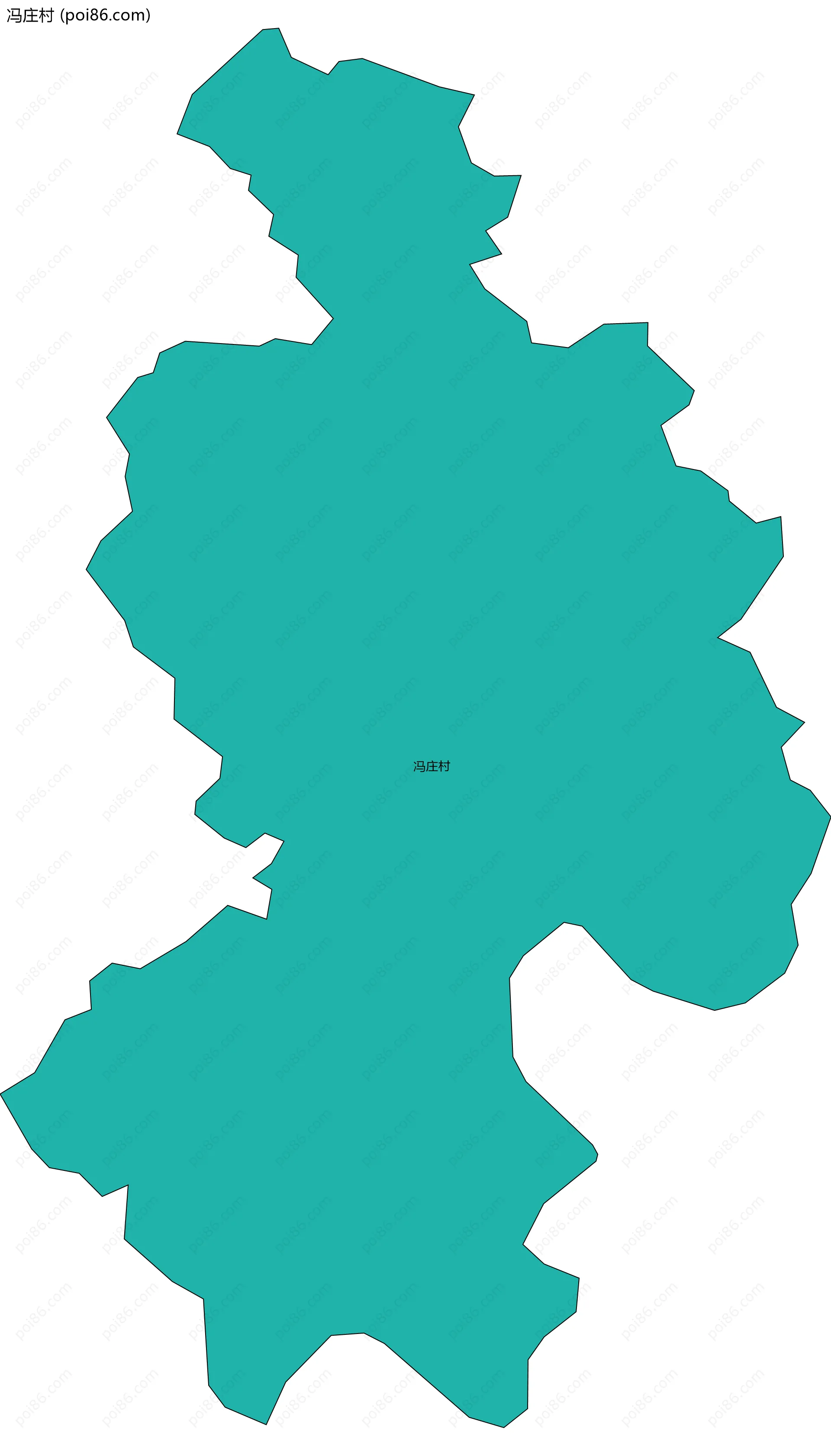 冯庄村边界地图