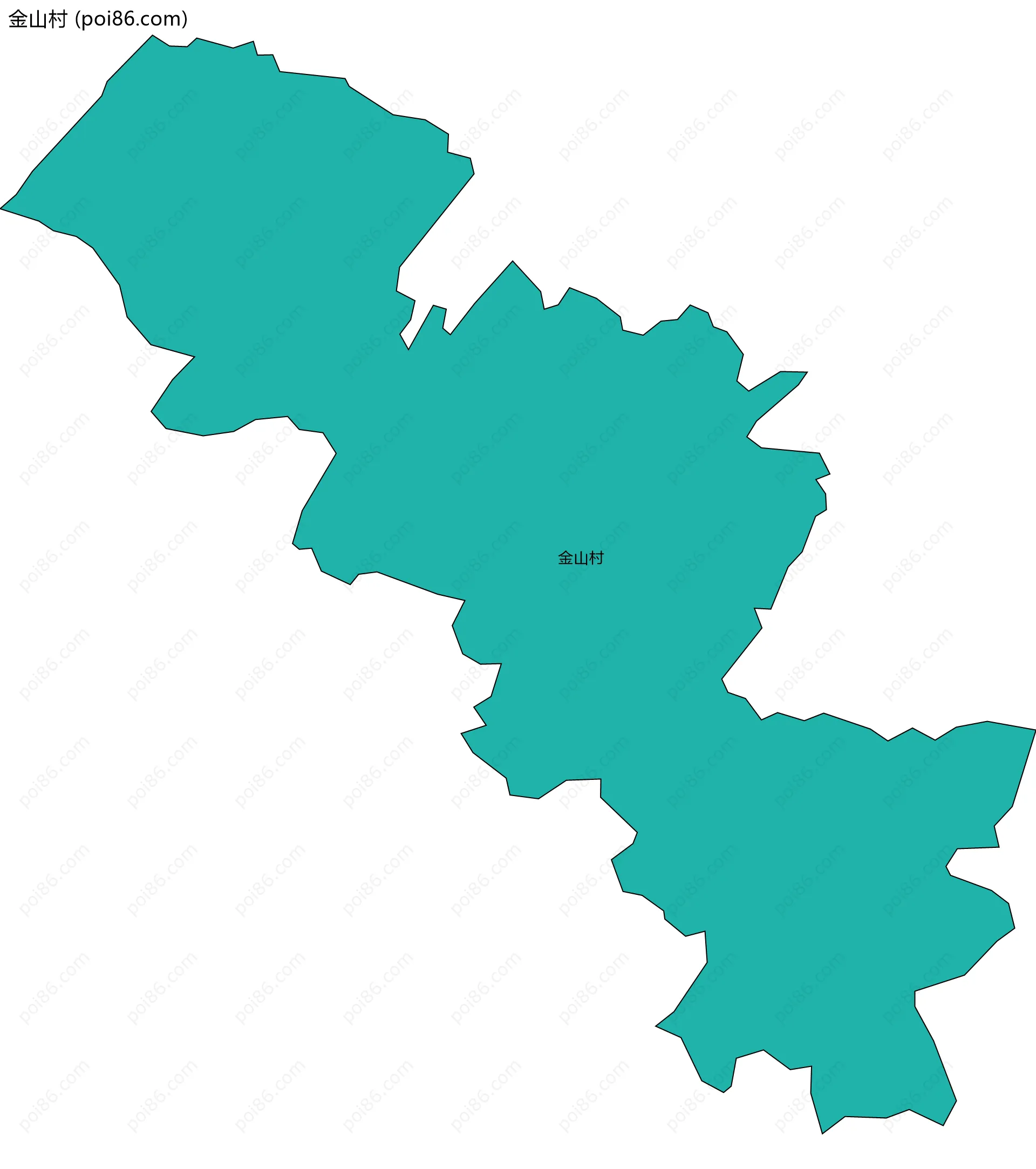 金山村边界地图