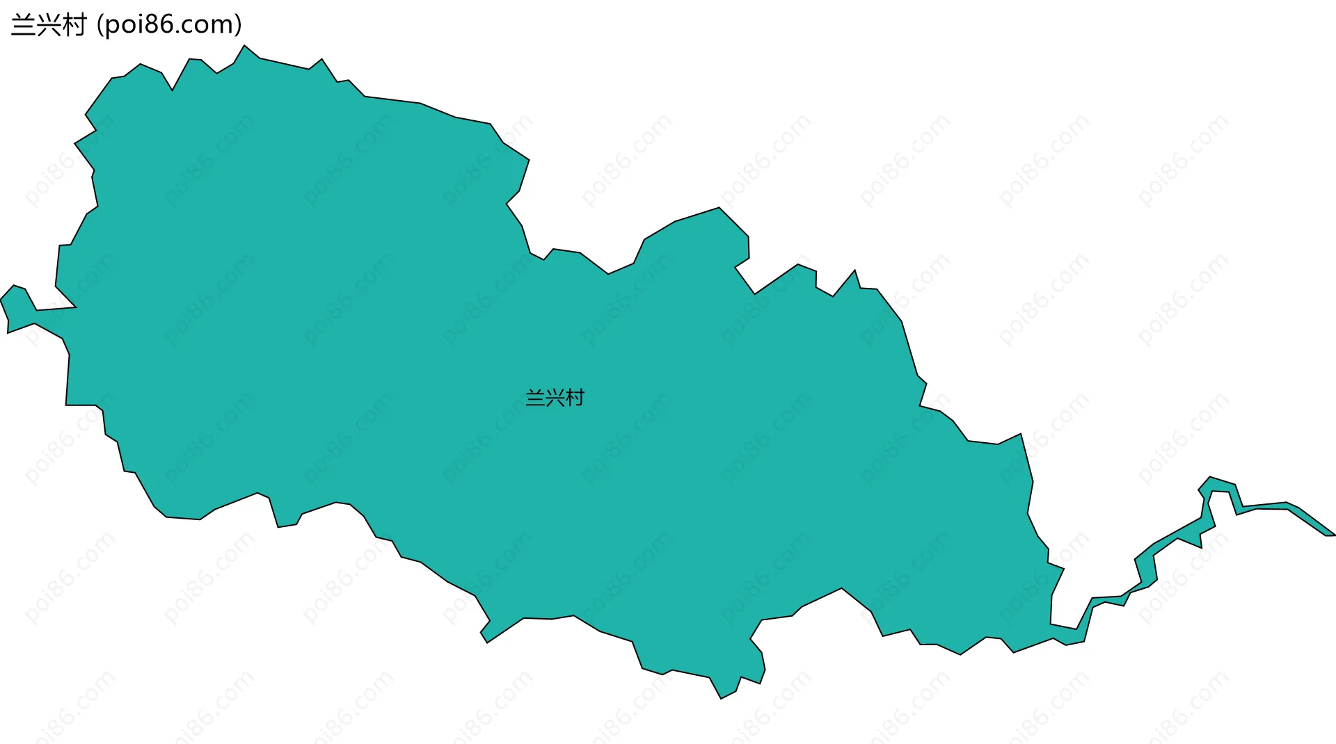 兰兴村边界地图