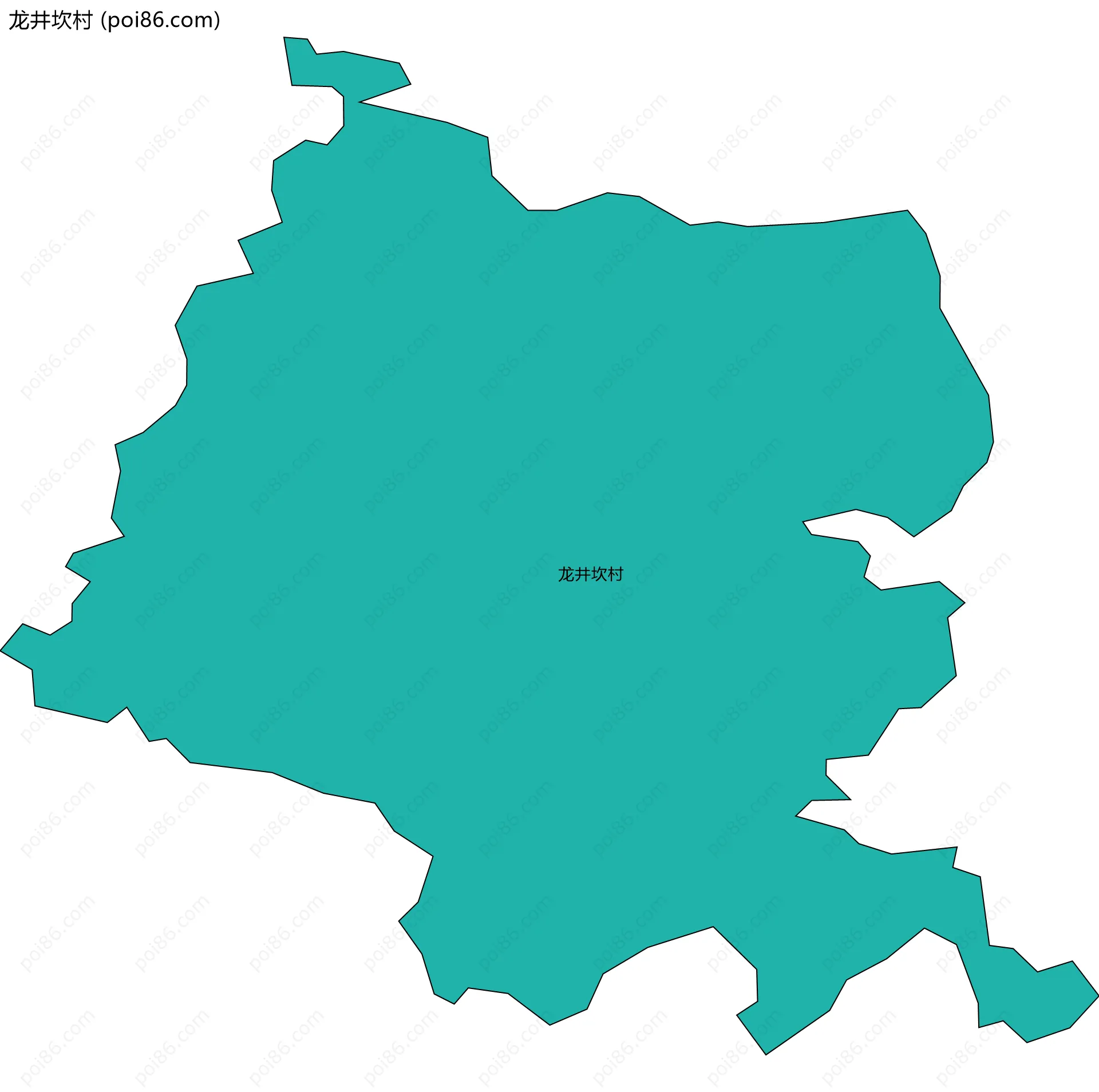龙井坎村边界地图