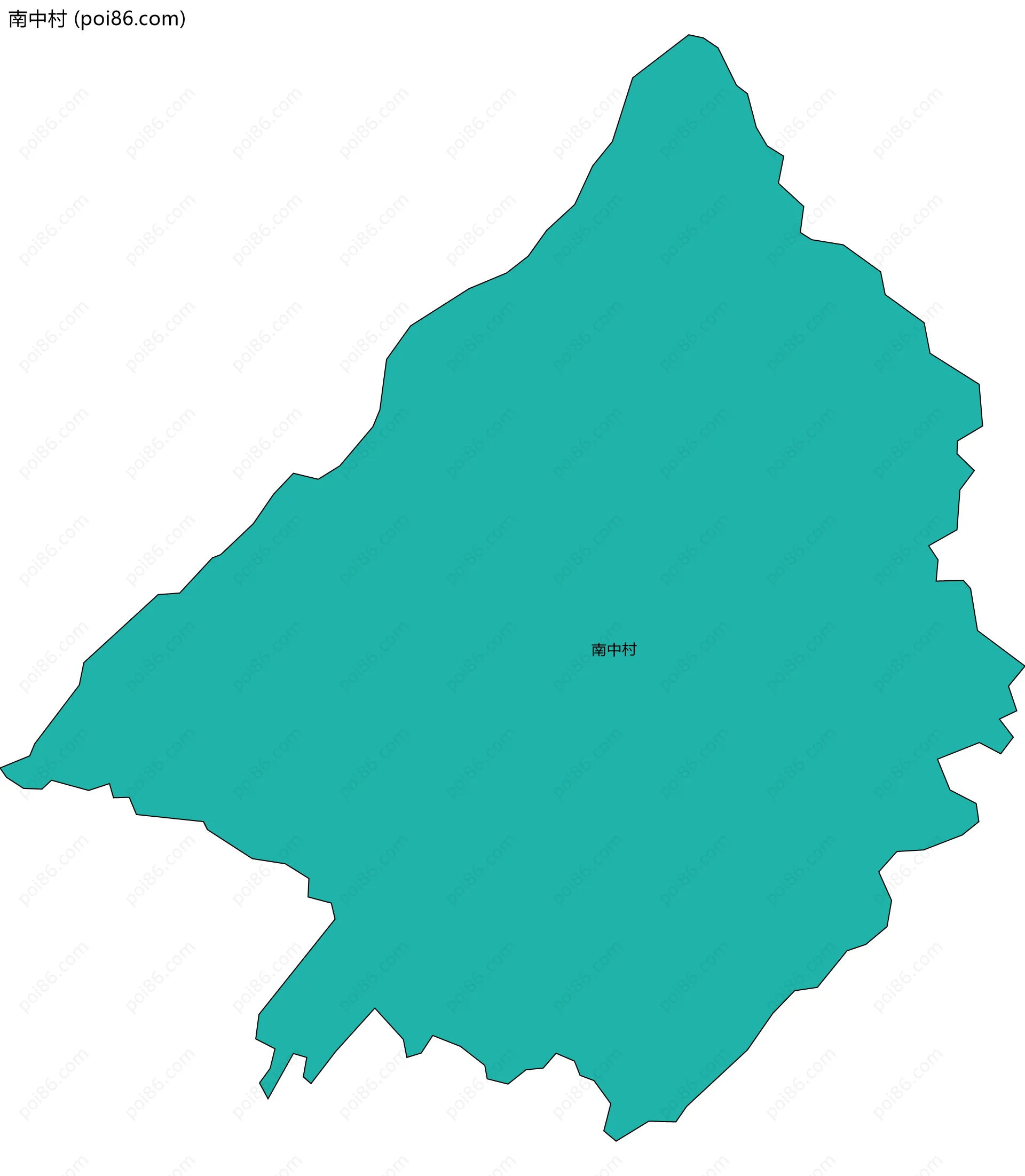 南中村边界地图