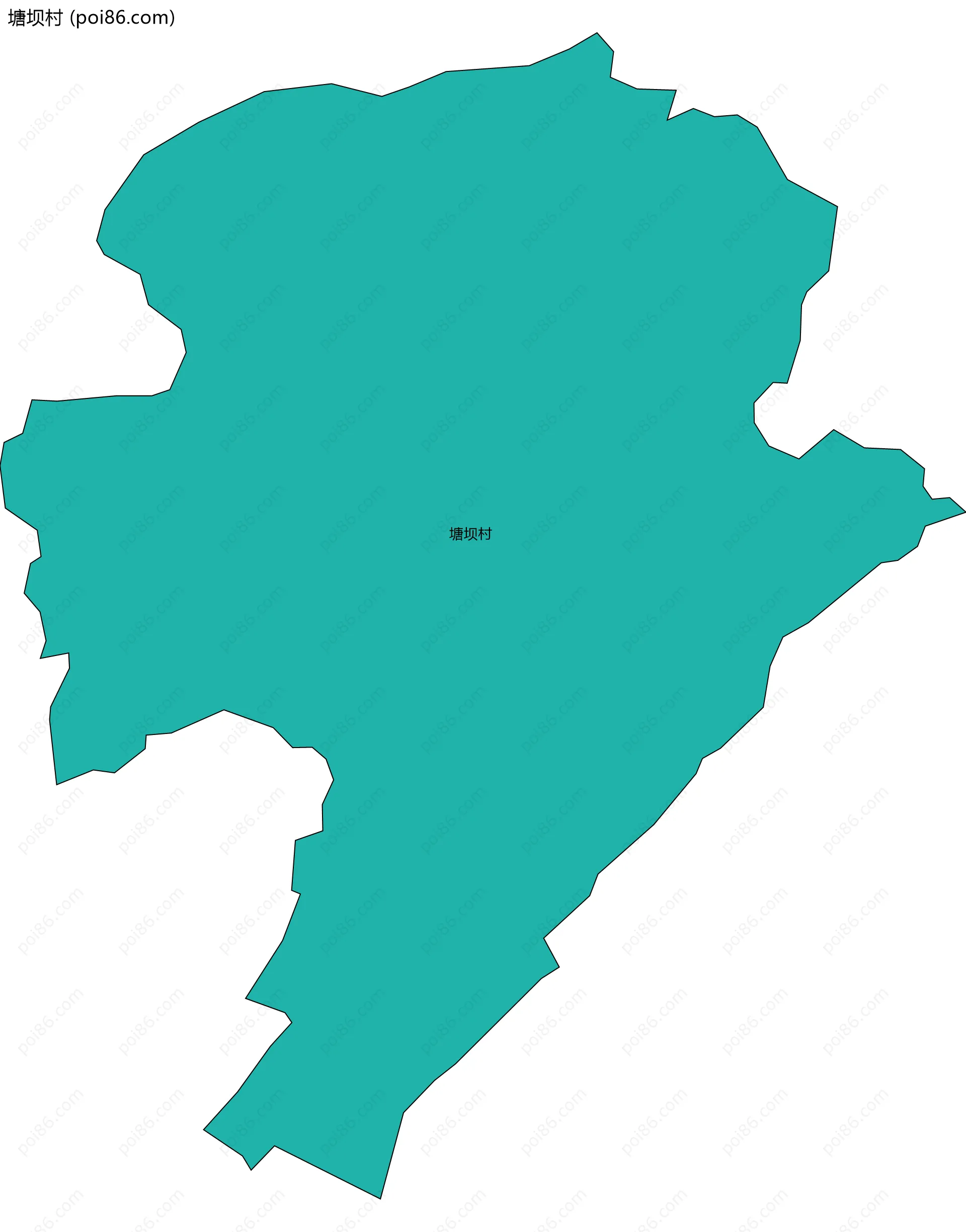 塘坝村边界地图