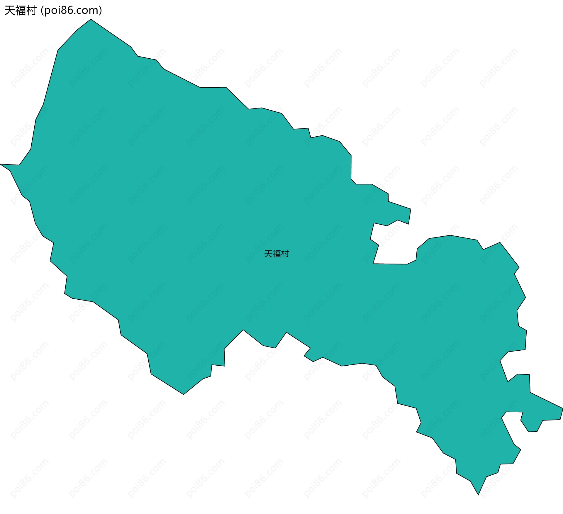 天福村边界地图