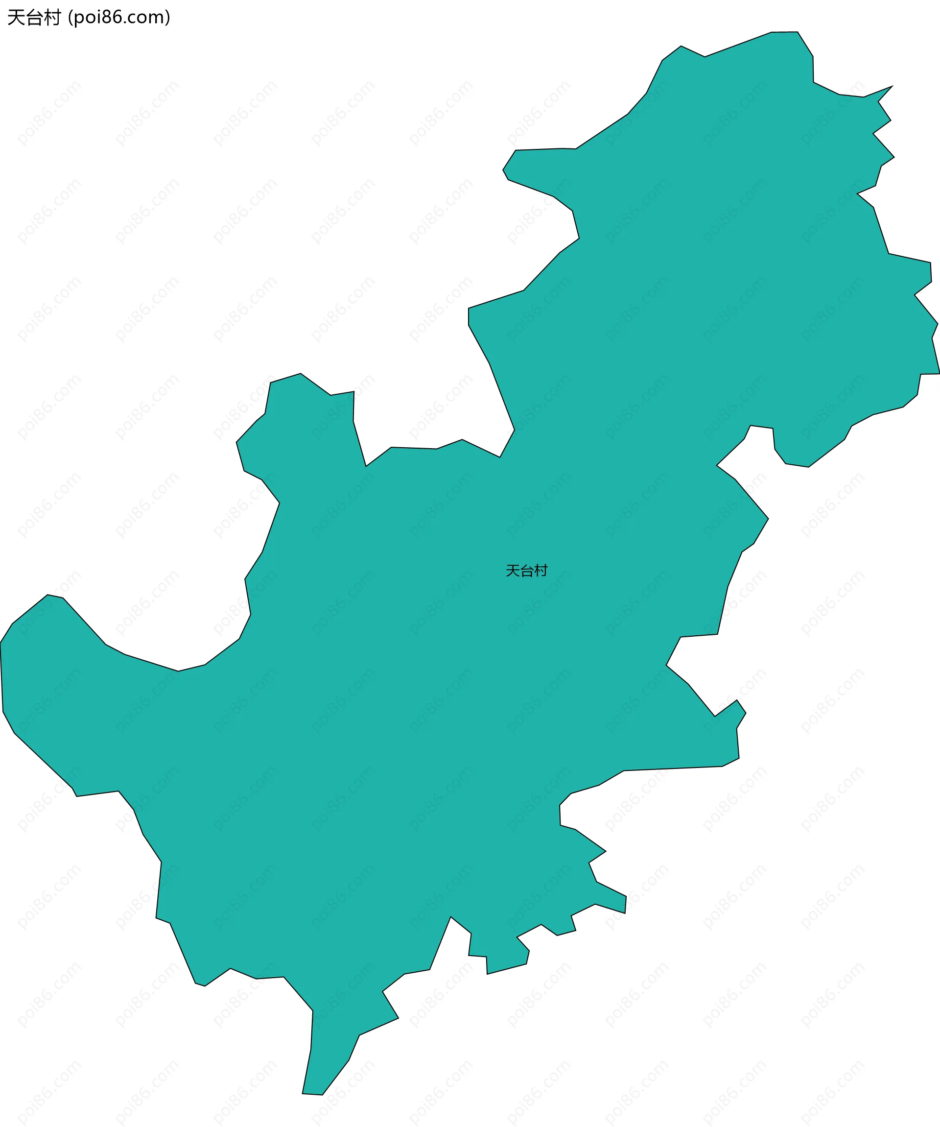 天台村边界地图