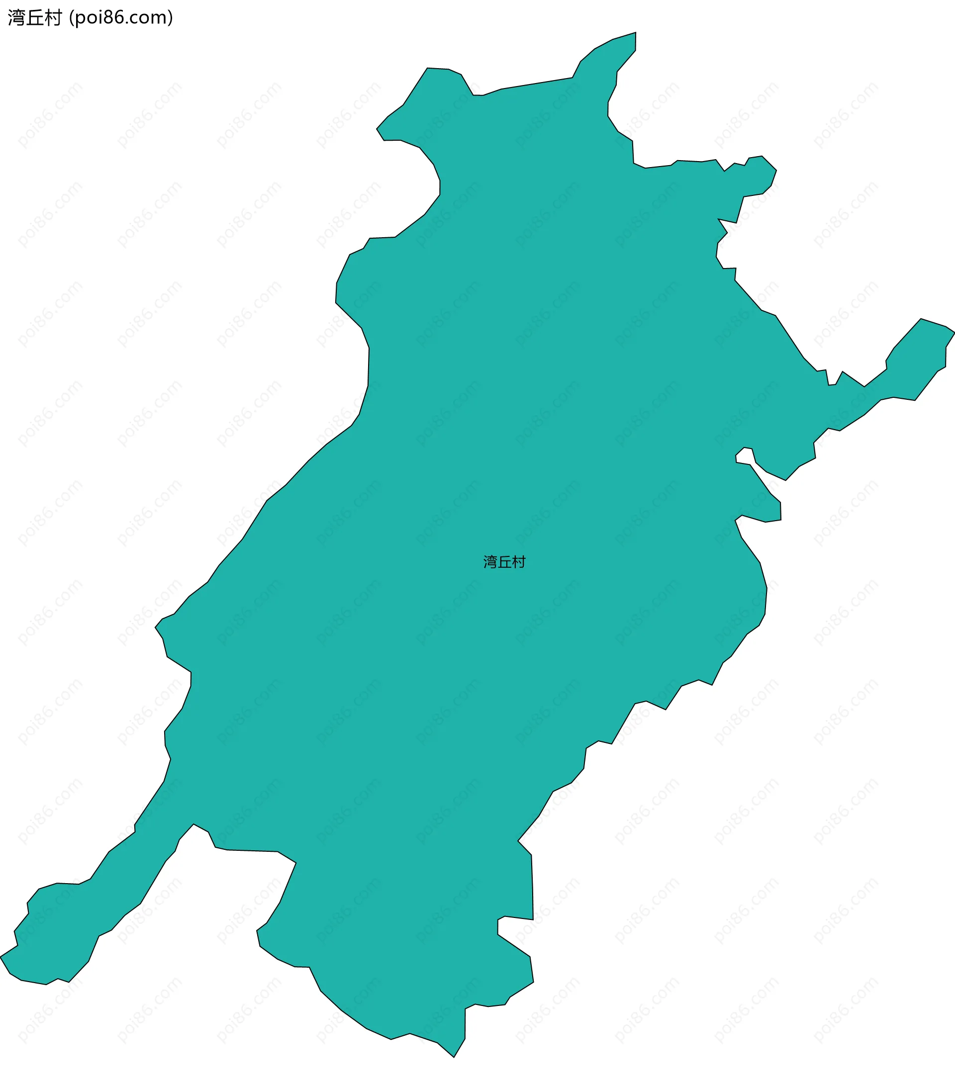 湾丘村边界地图