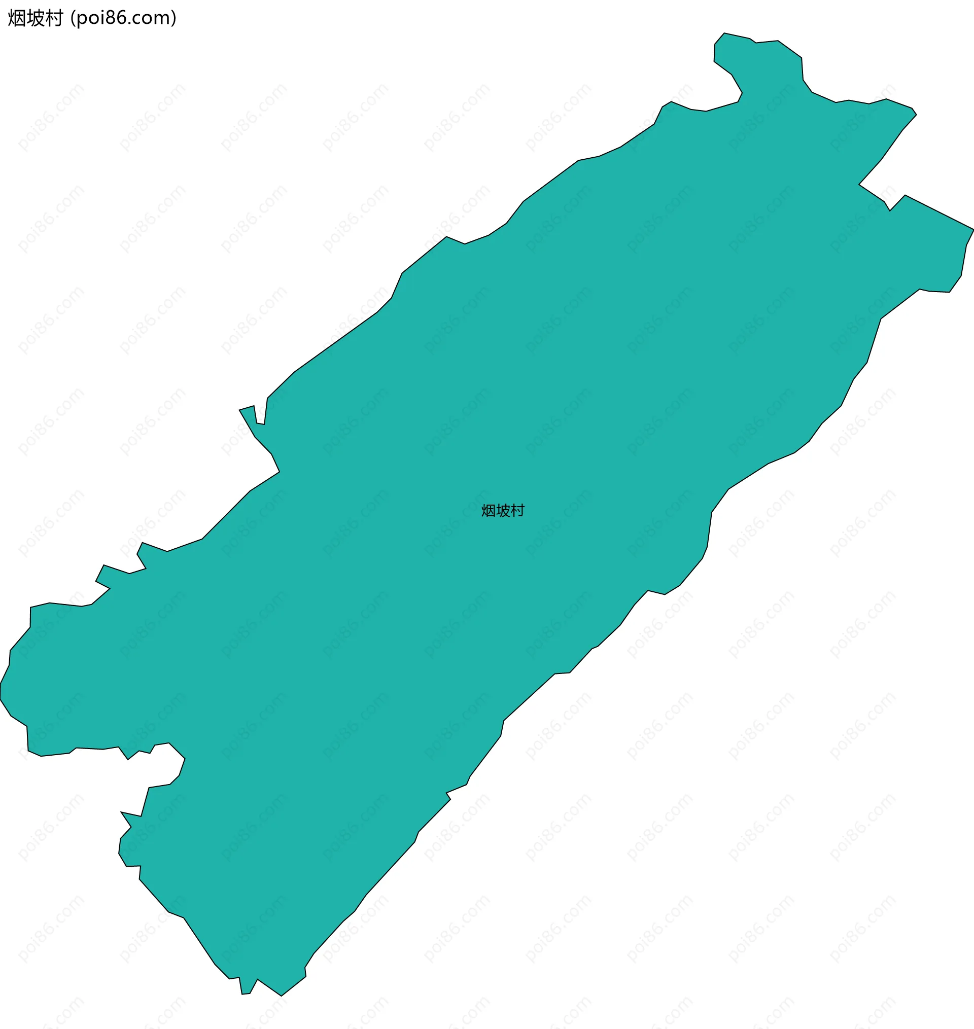 烟坡村边界地图