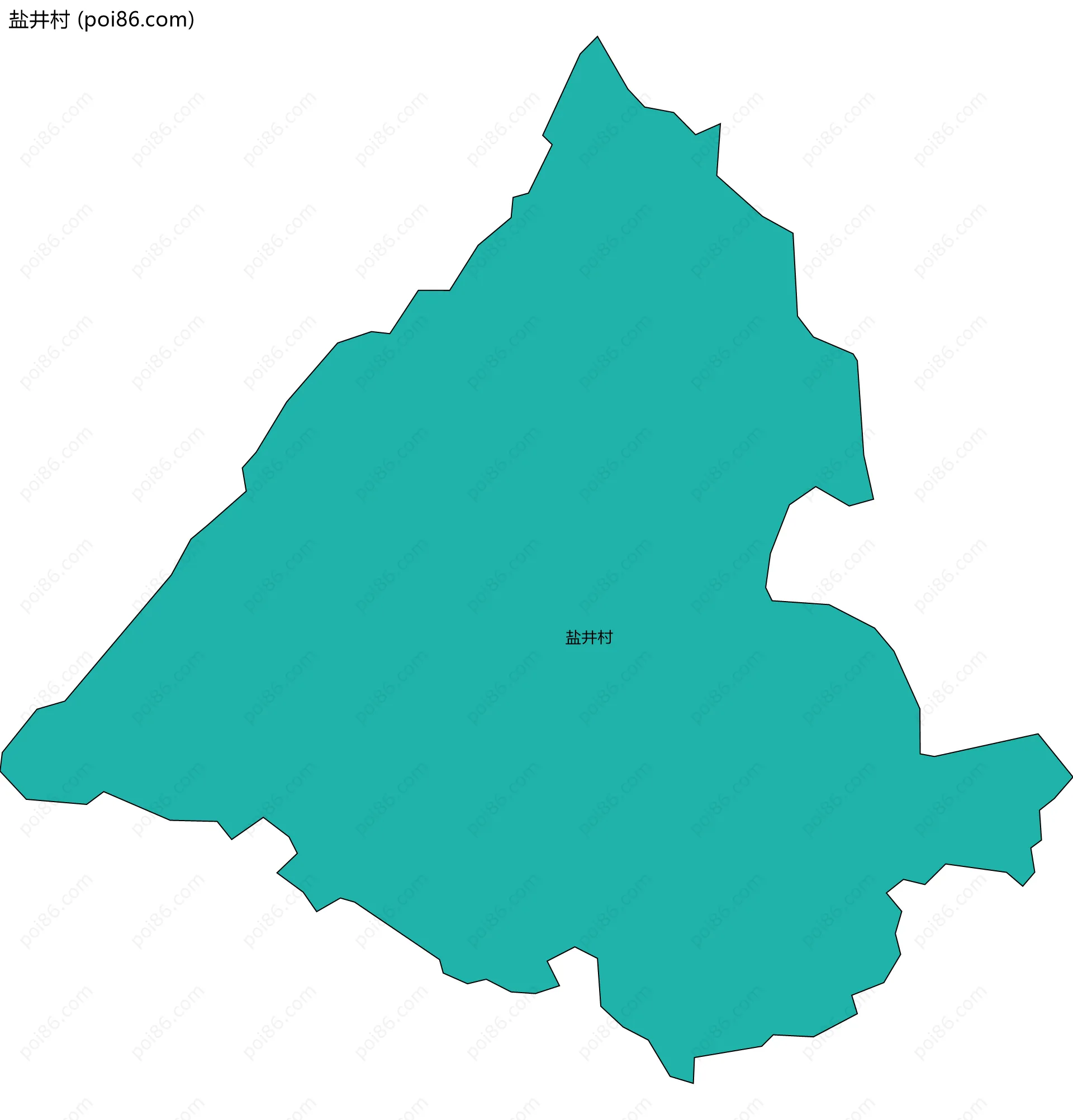 盐井村边界地图