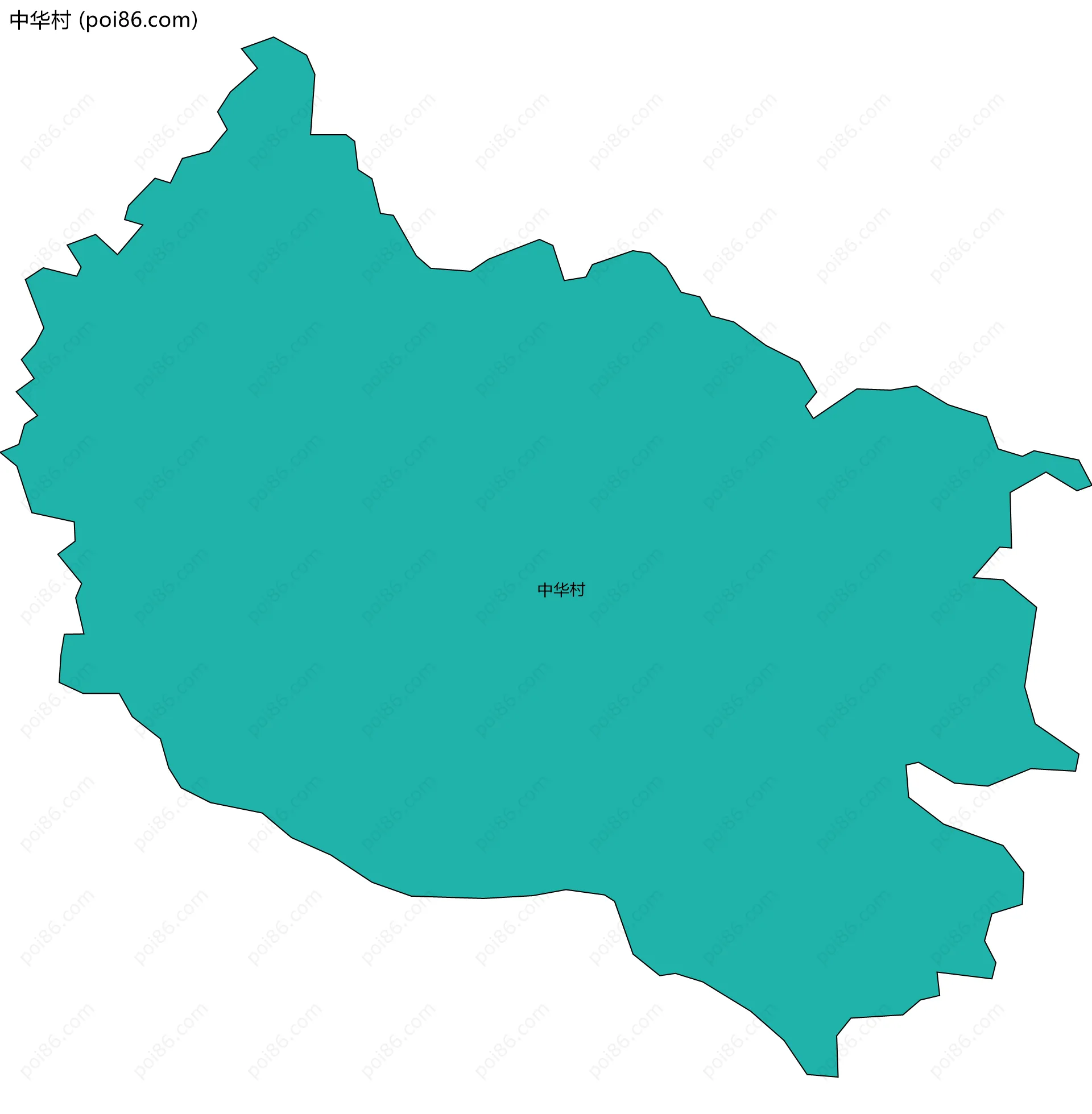 中华村边界地图