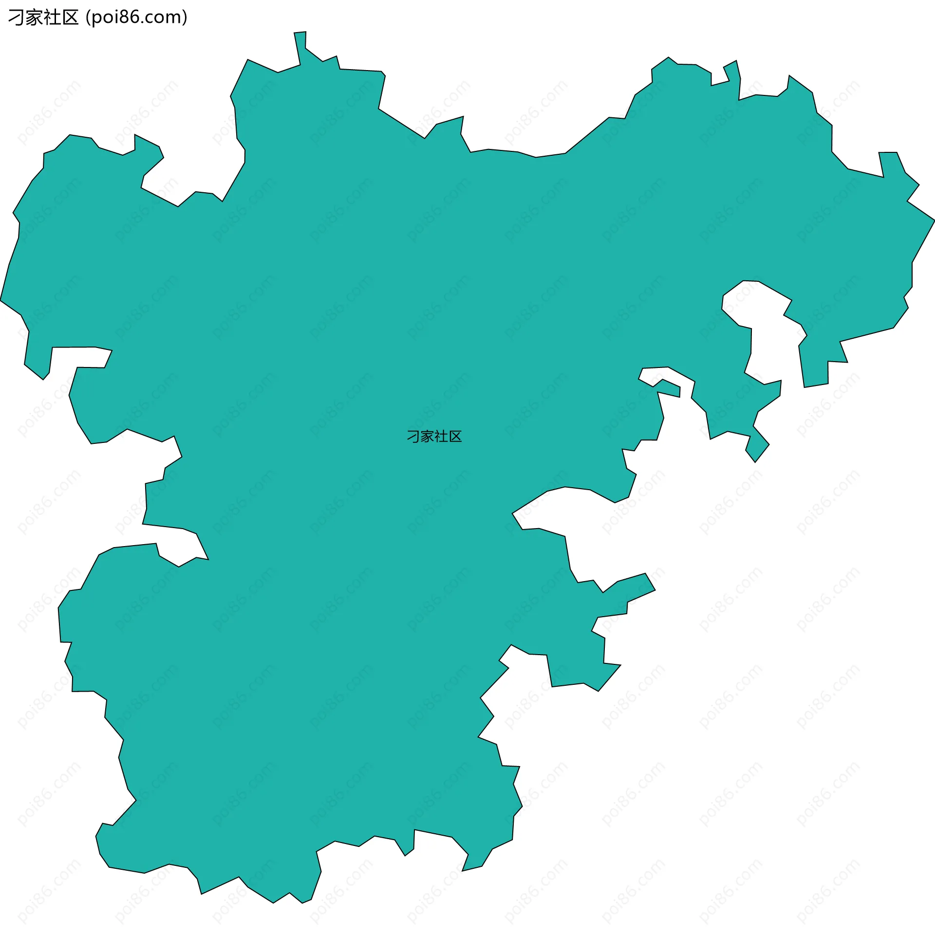 刁家社区边界地图