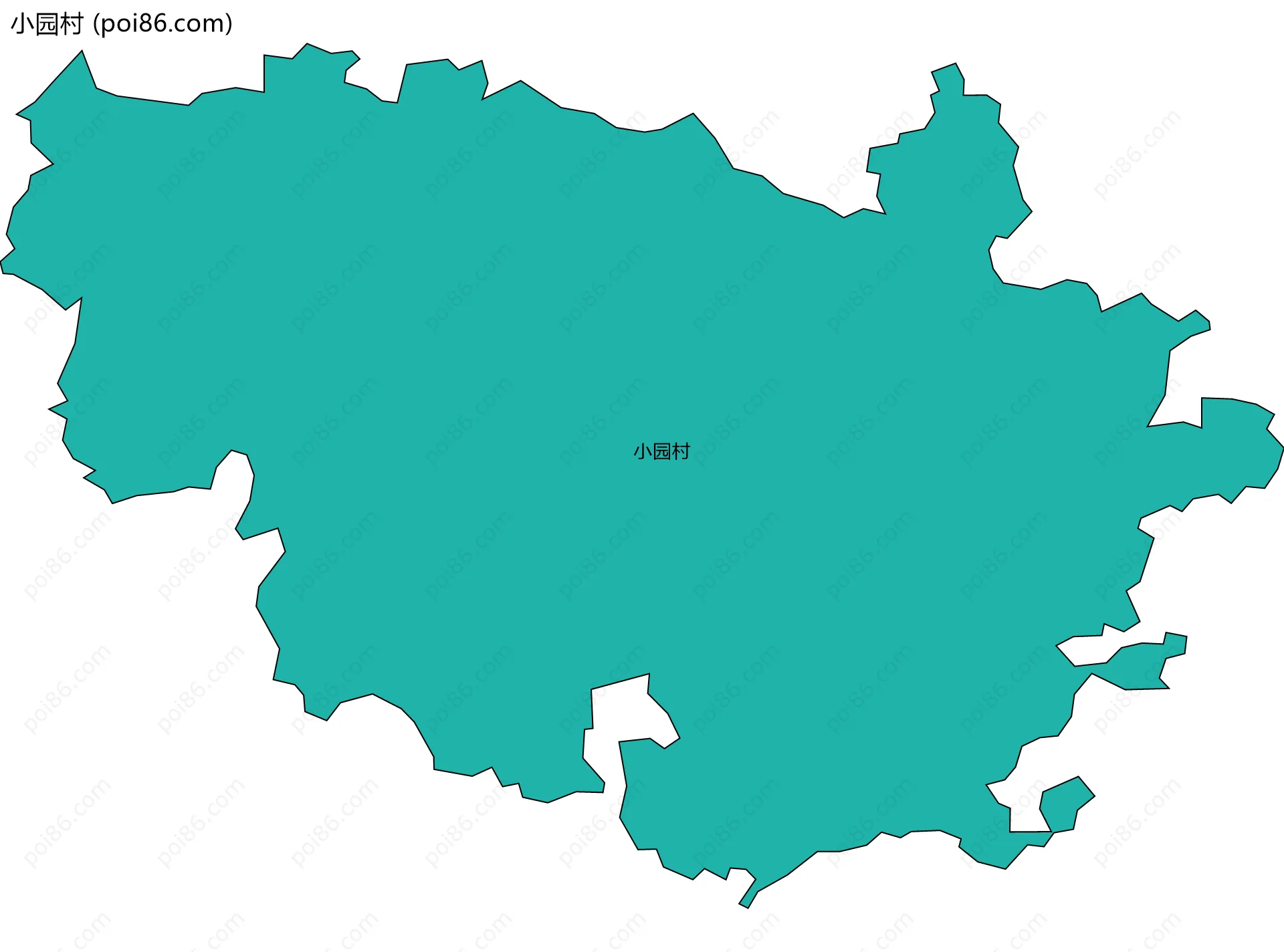 小园村边界地图