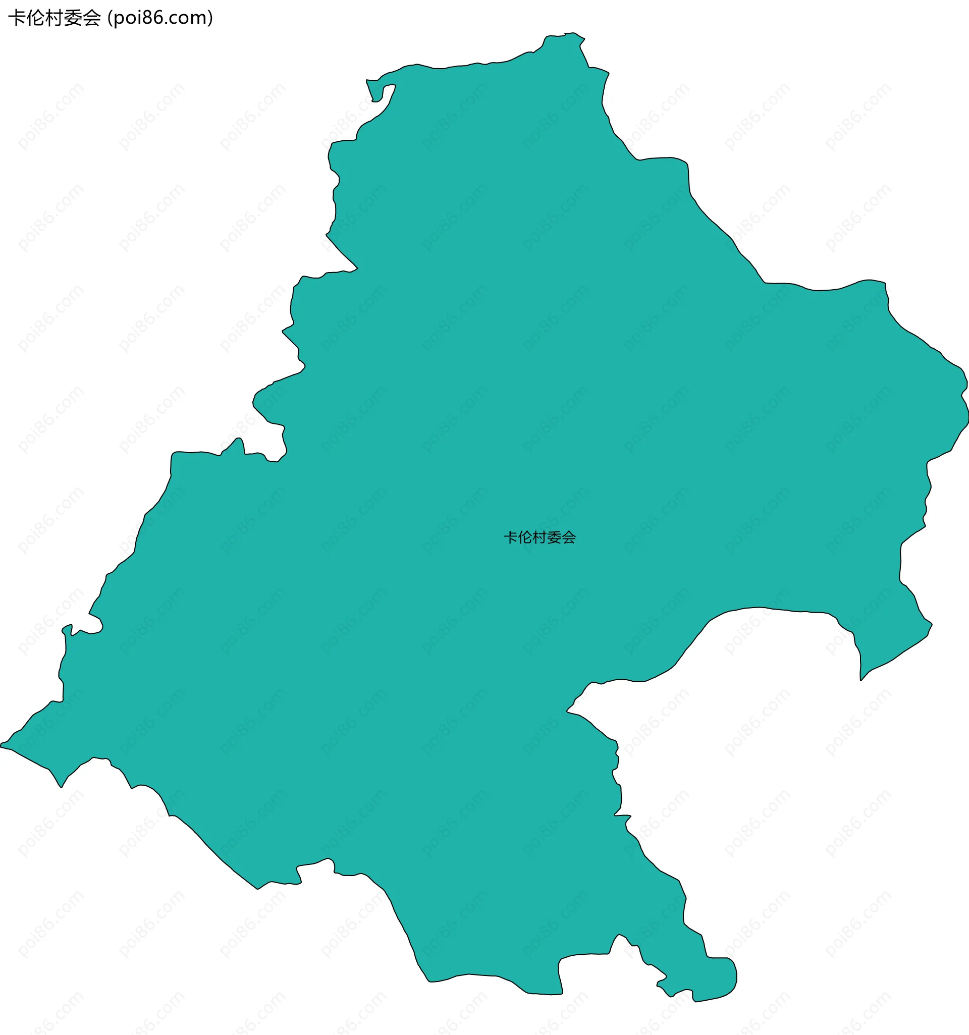 卡伦村委会边界地图