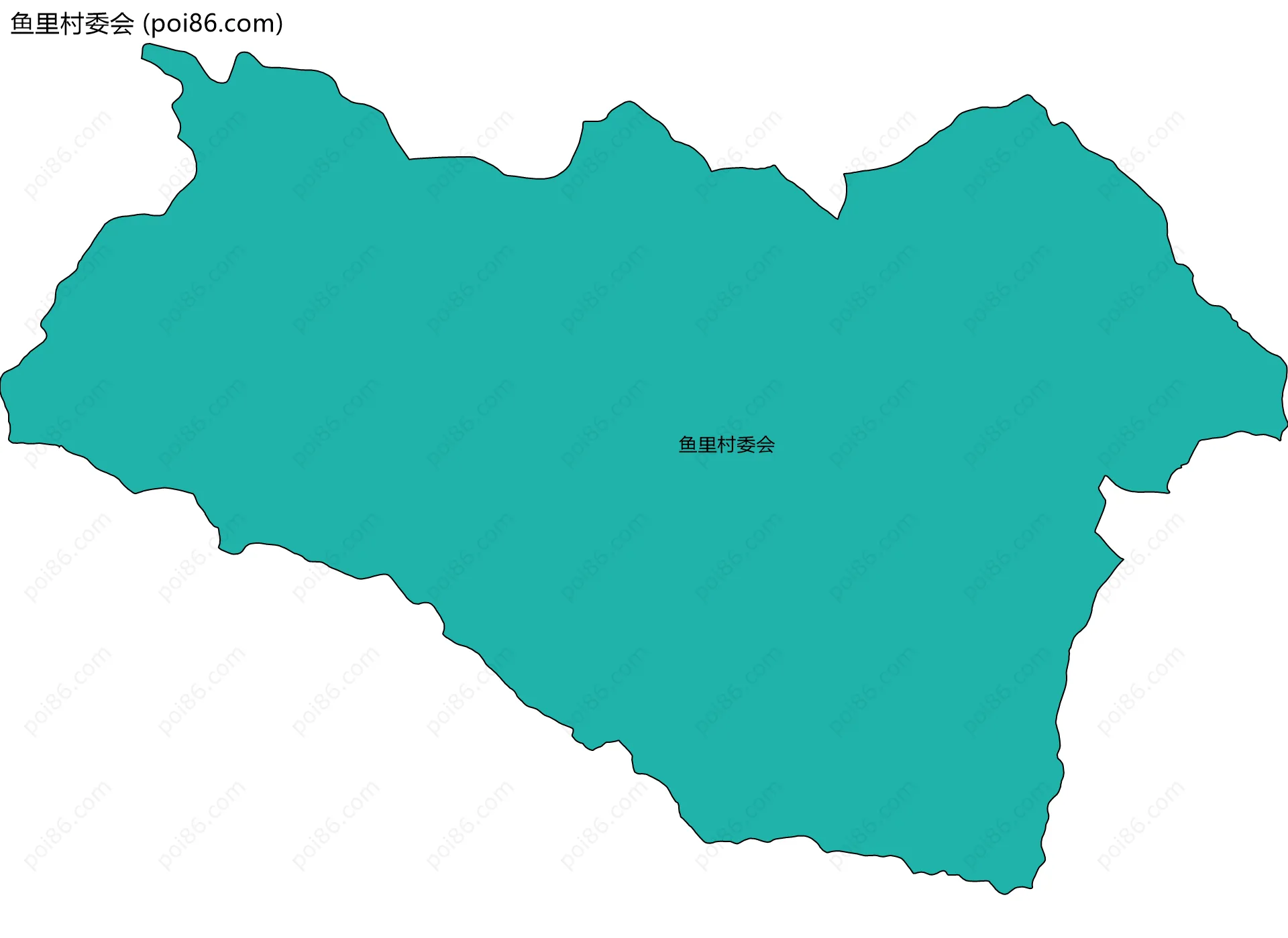 鱼里村委会边界地图