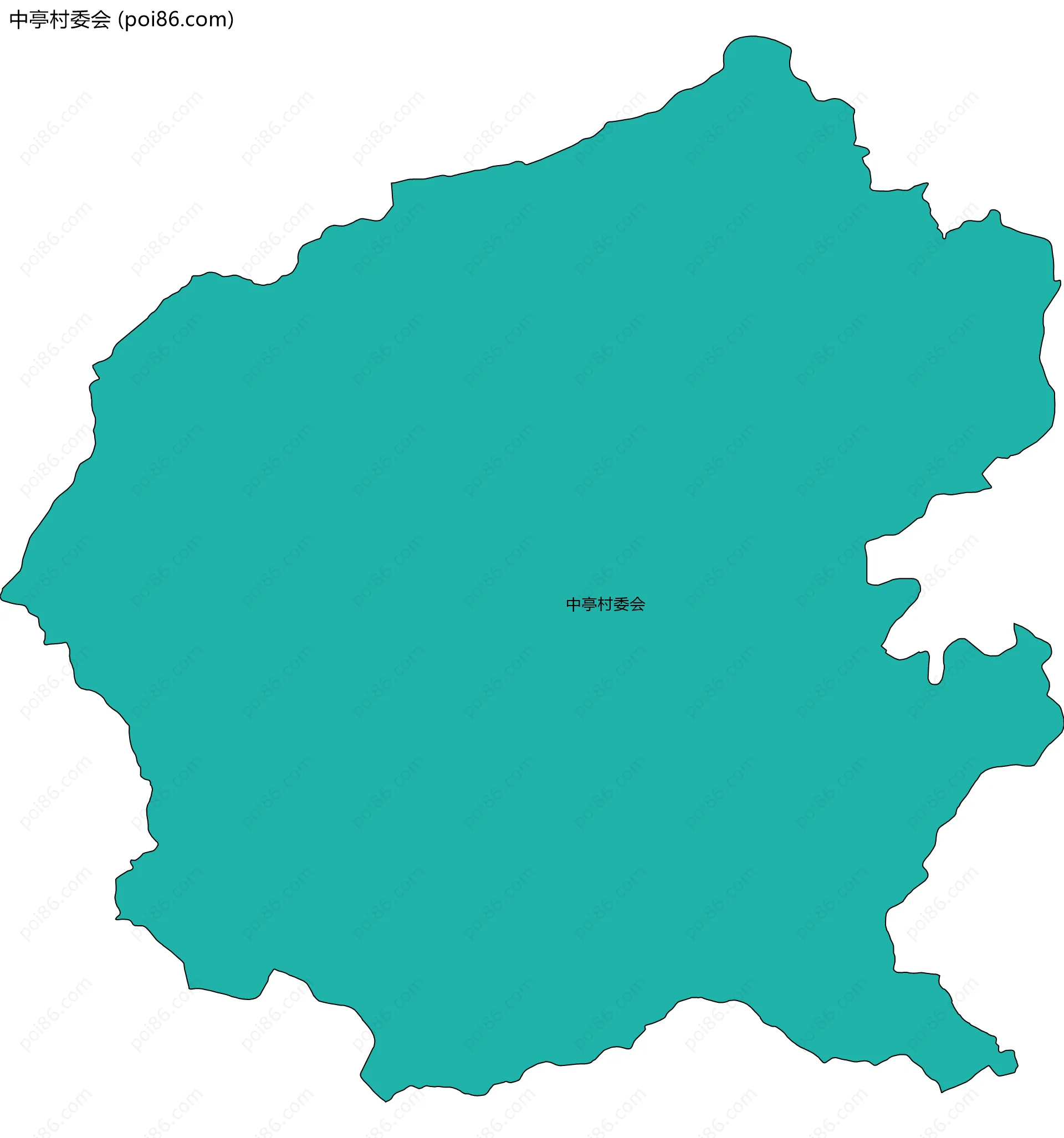 中亭村委会边界地图