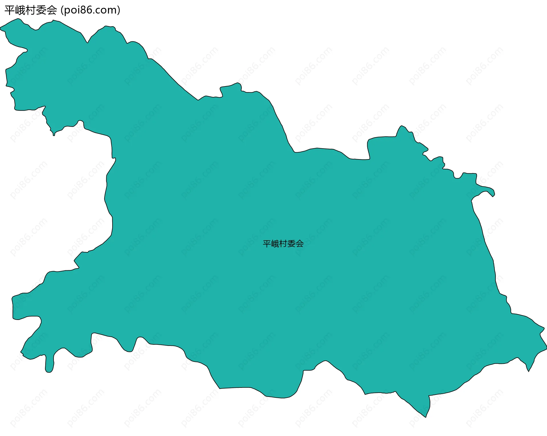 平峨村委会边界地图