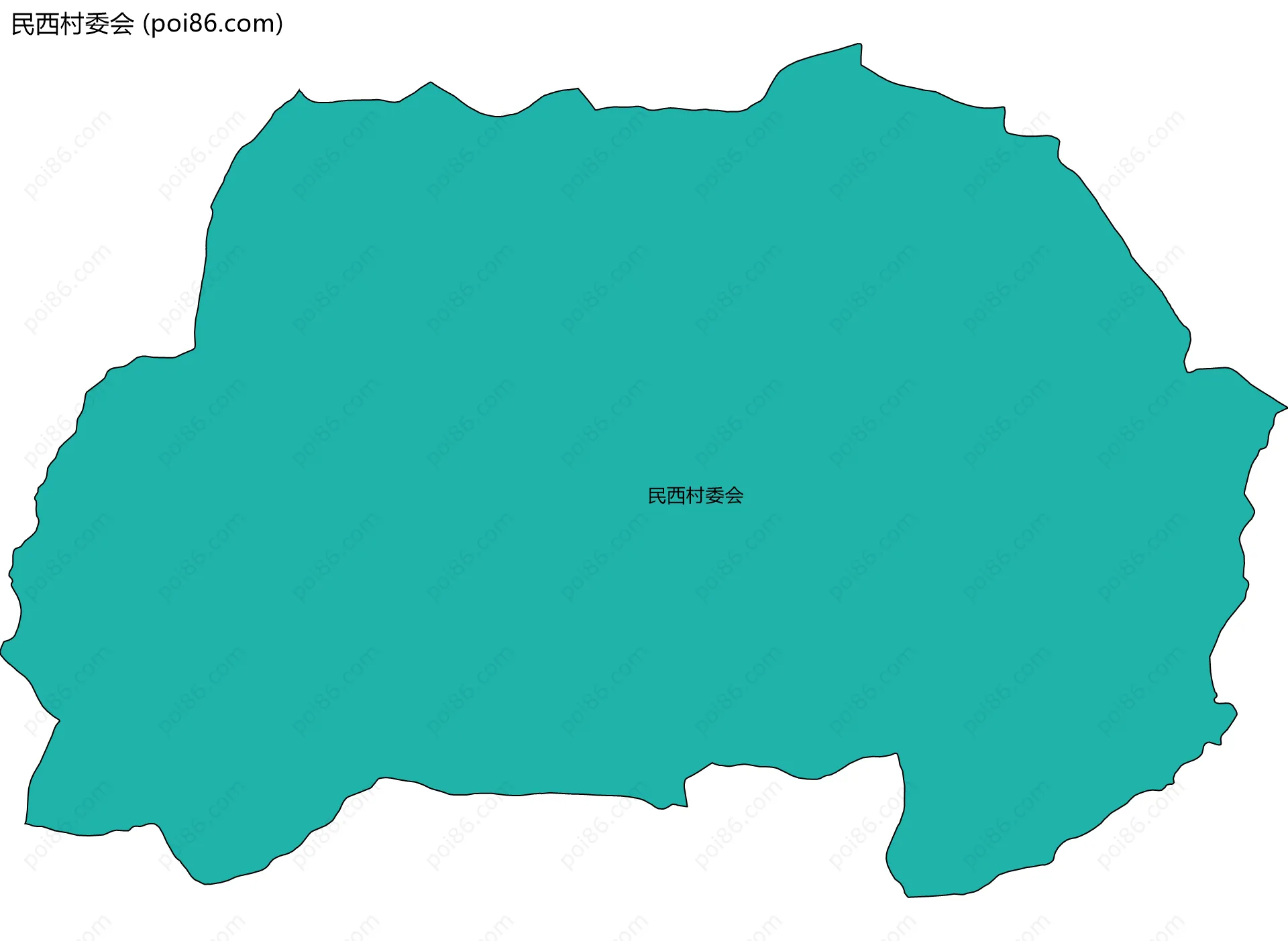 民西村委会边界地图
