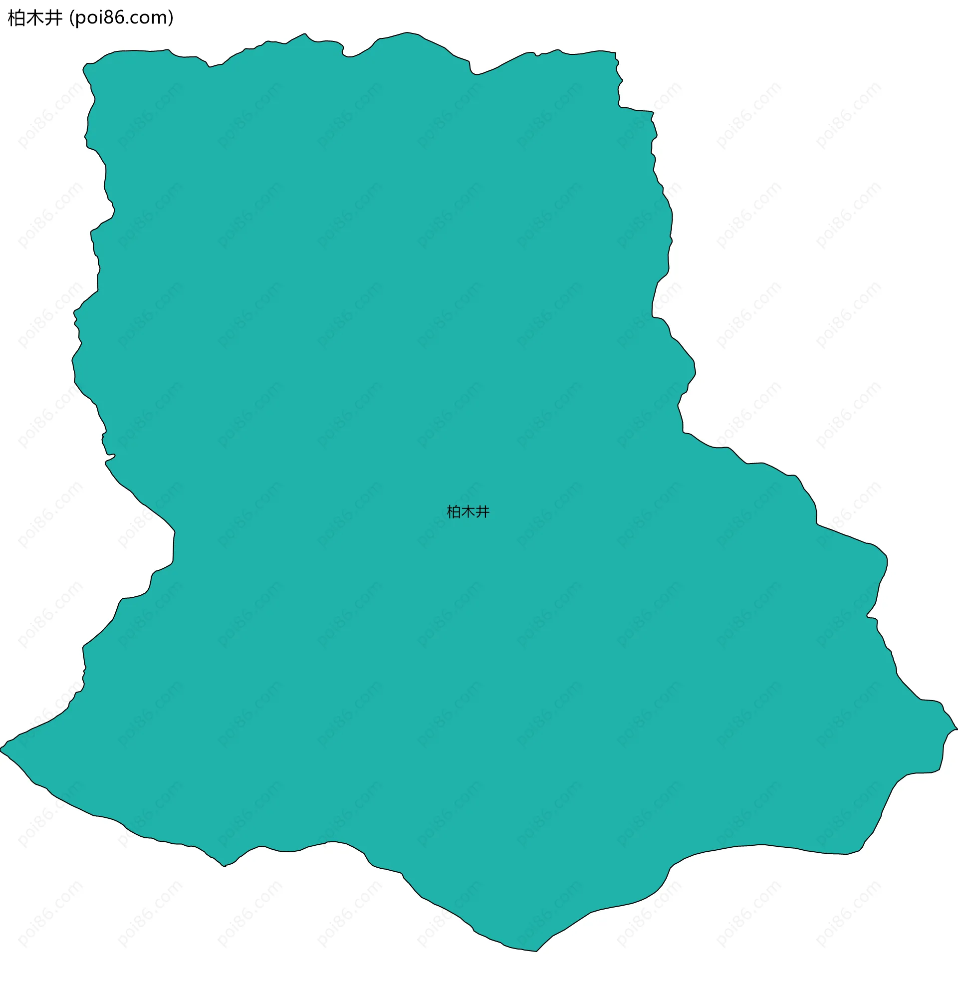 柏木井边界地图