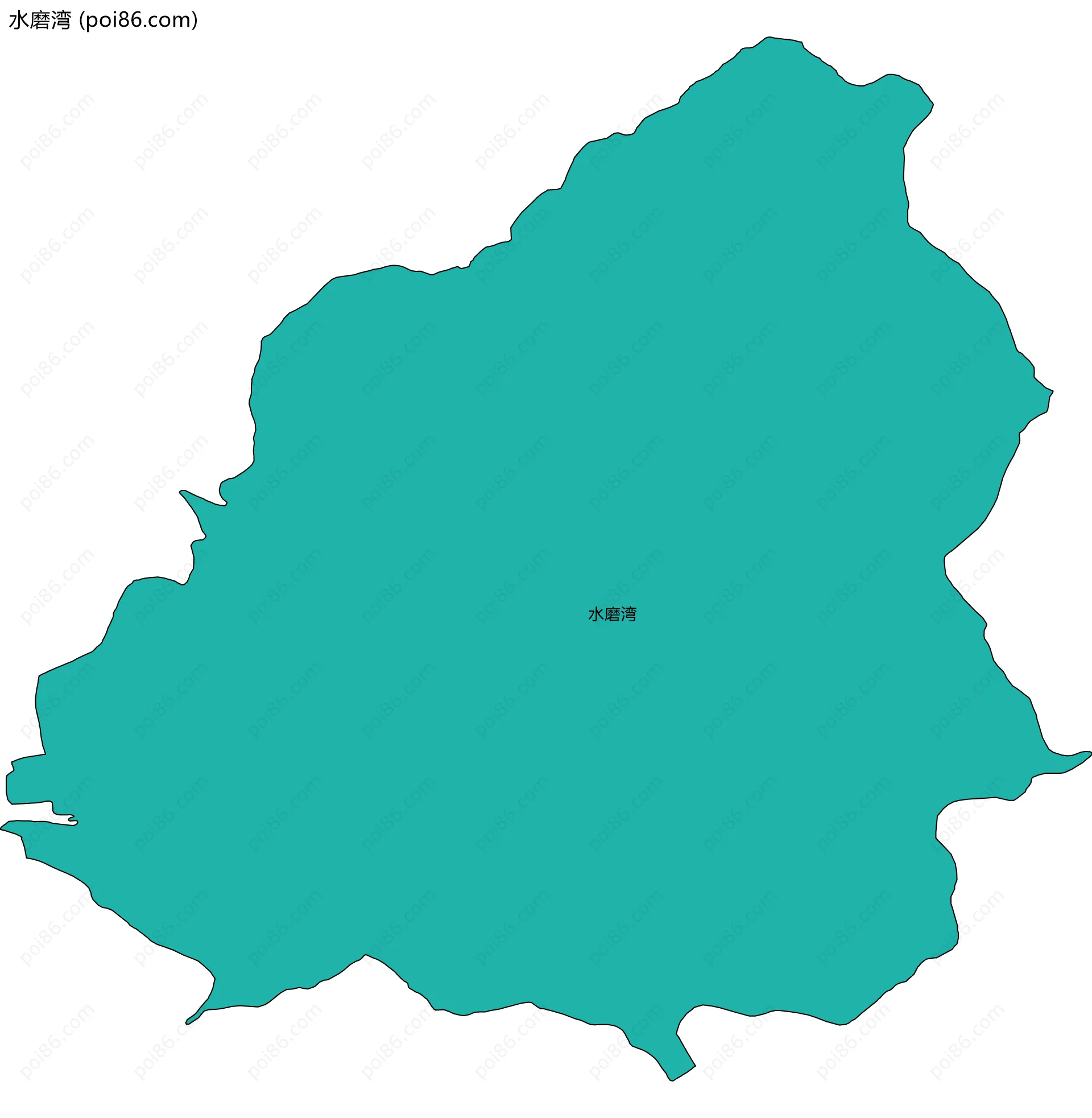 水磨湾边界地图
