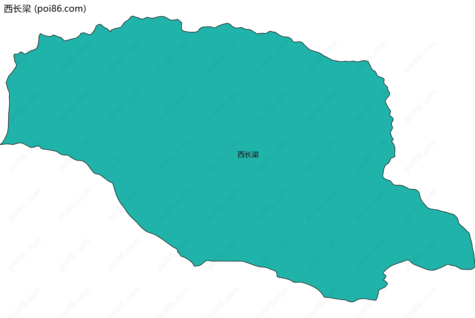 西长梁边界地图