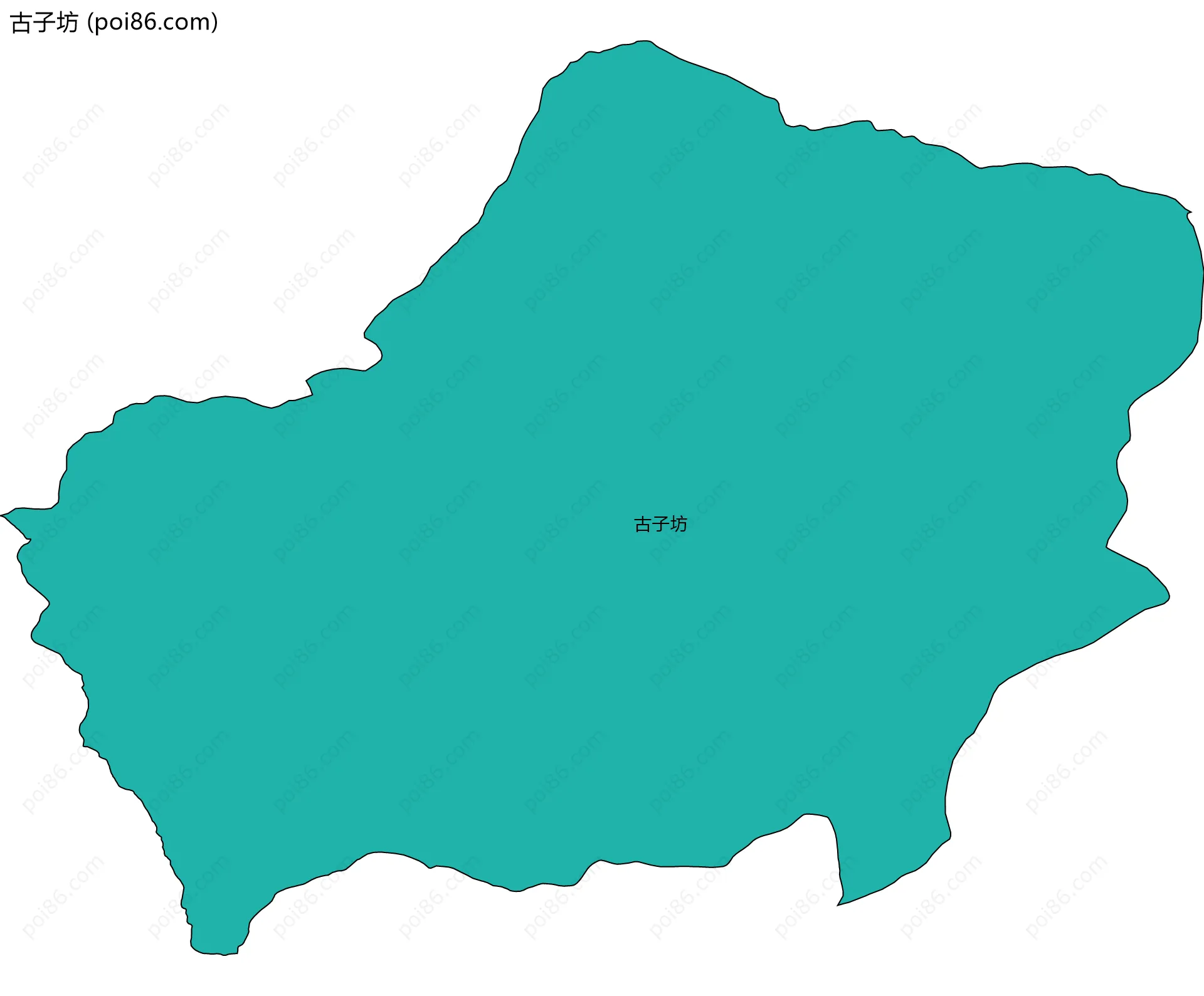 古子坊边界地图