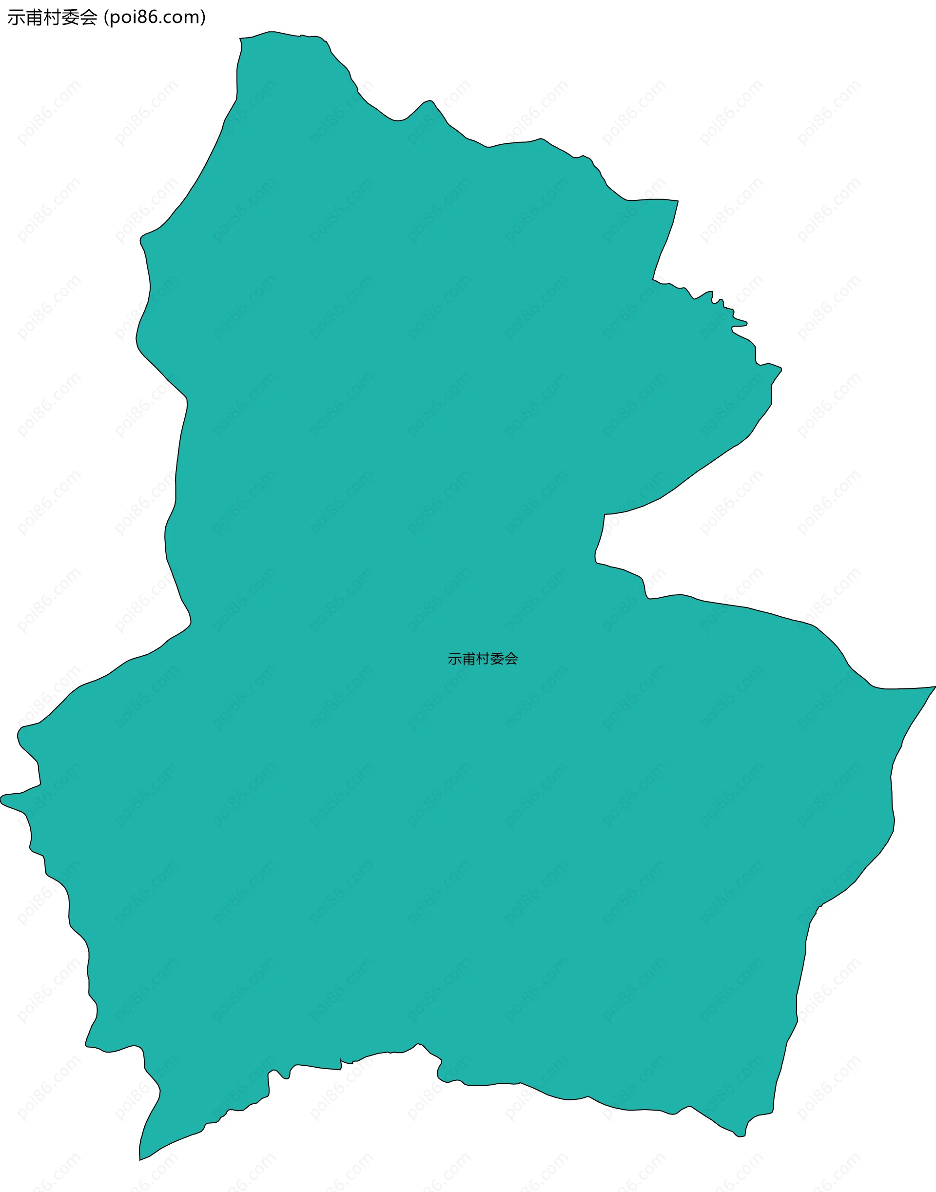 示甫村委会边界地图