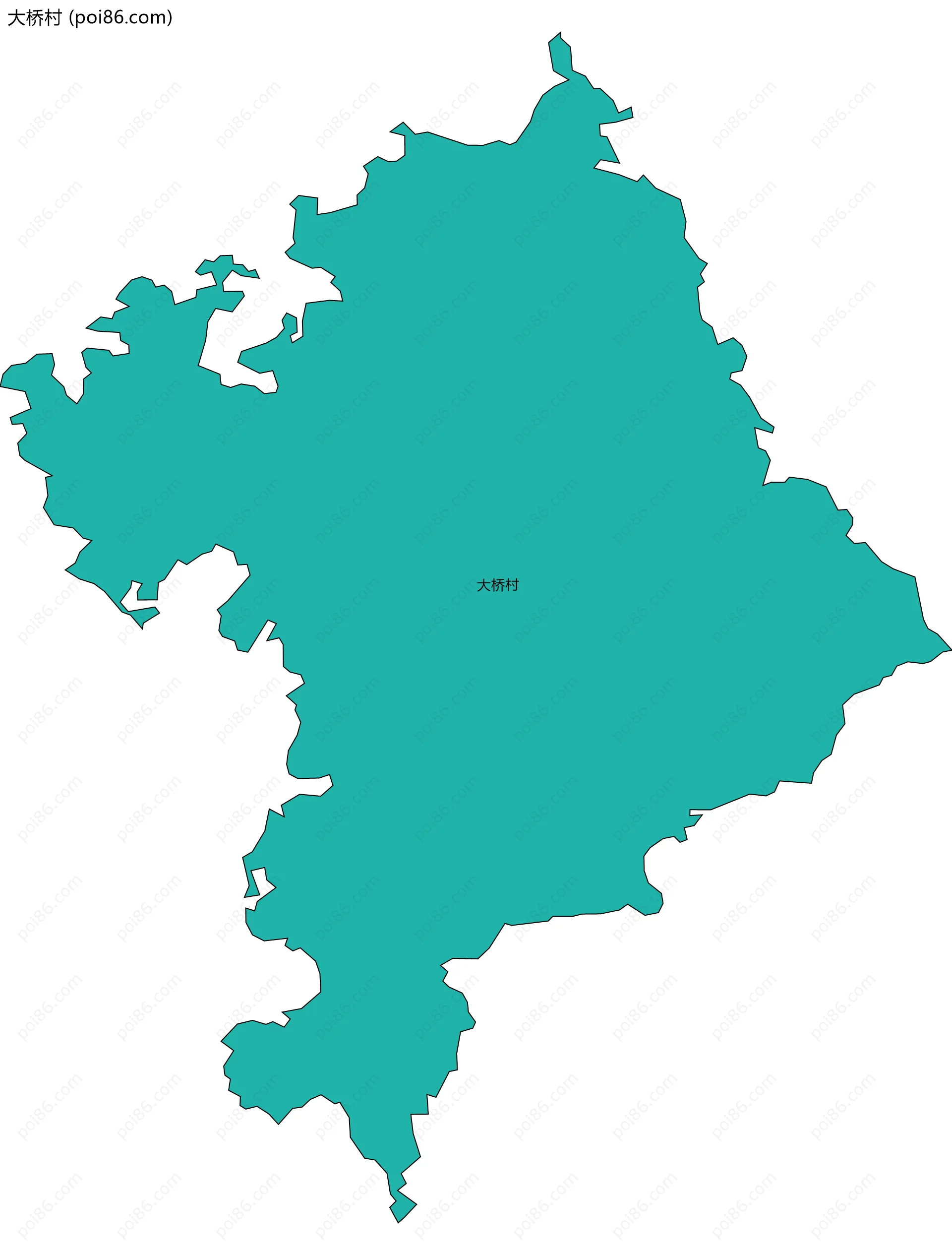 大桥村边界地图