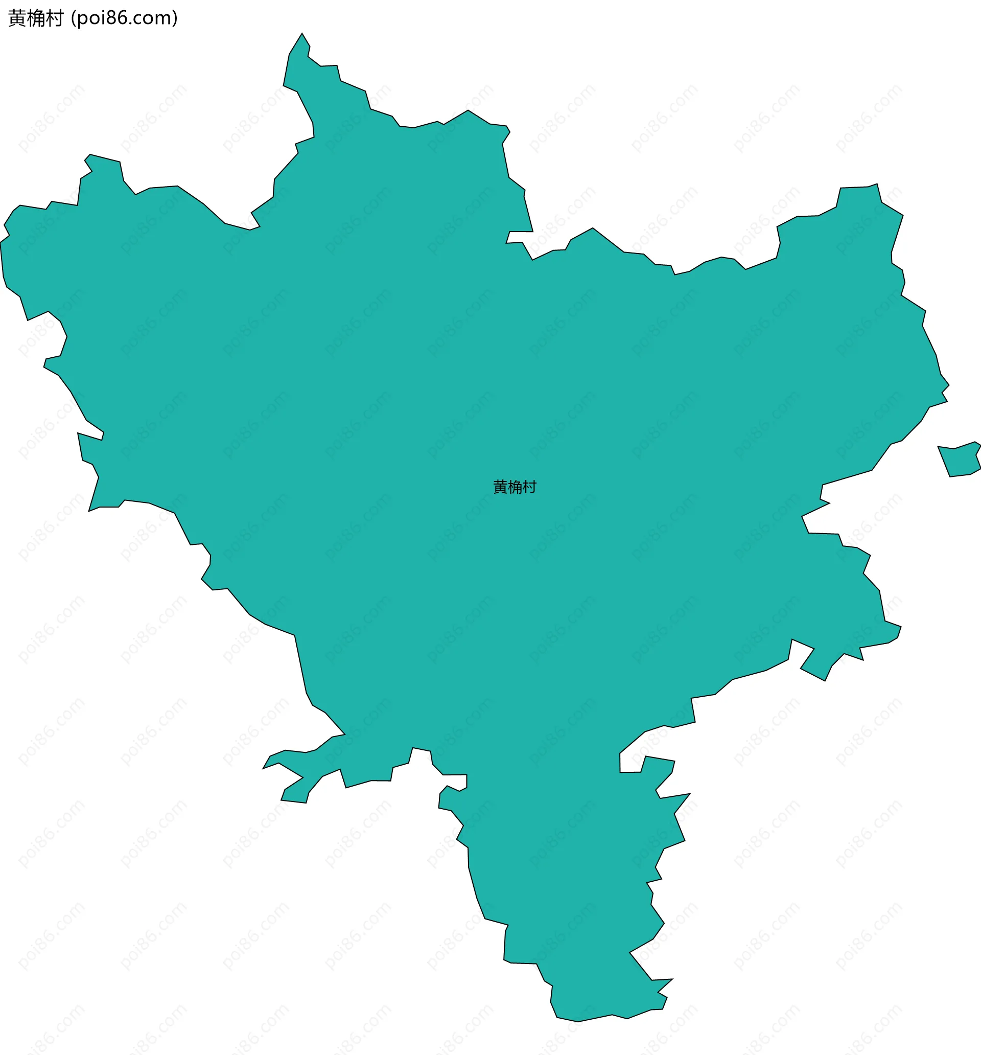 黄桷村边界地图