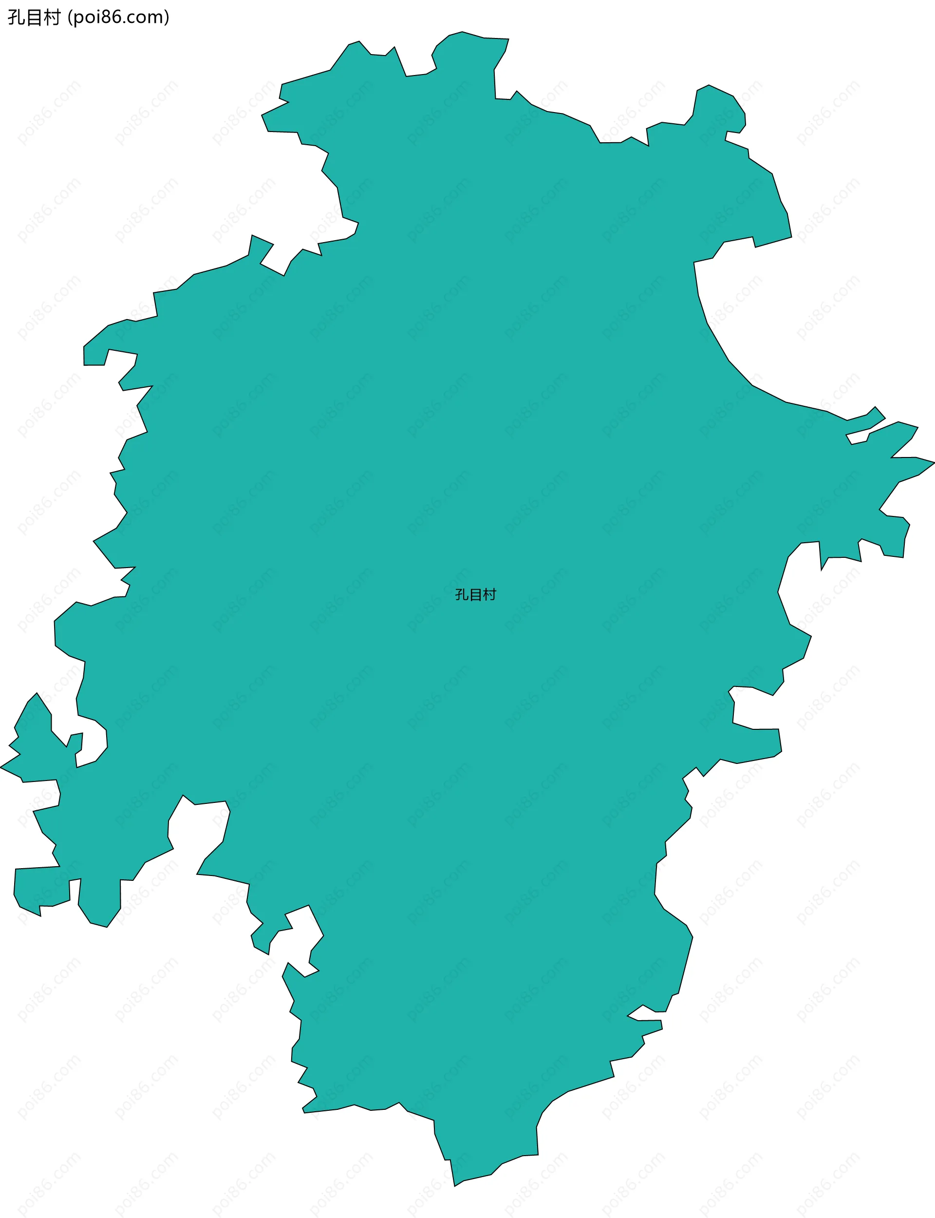 孔目村边界地图