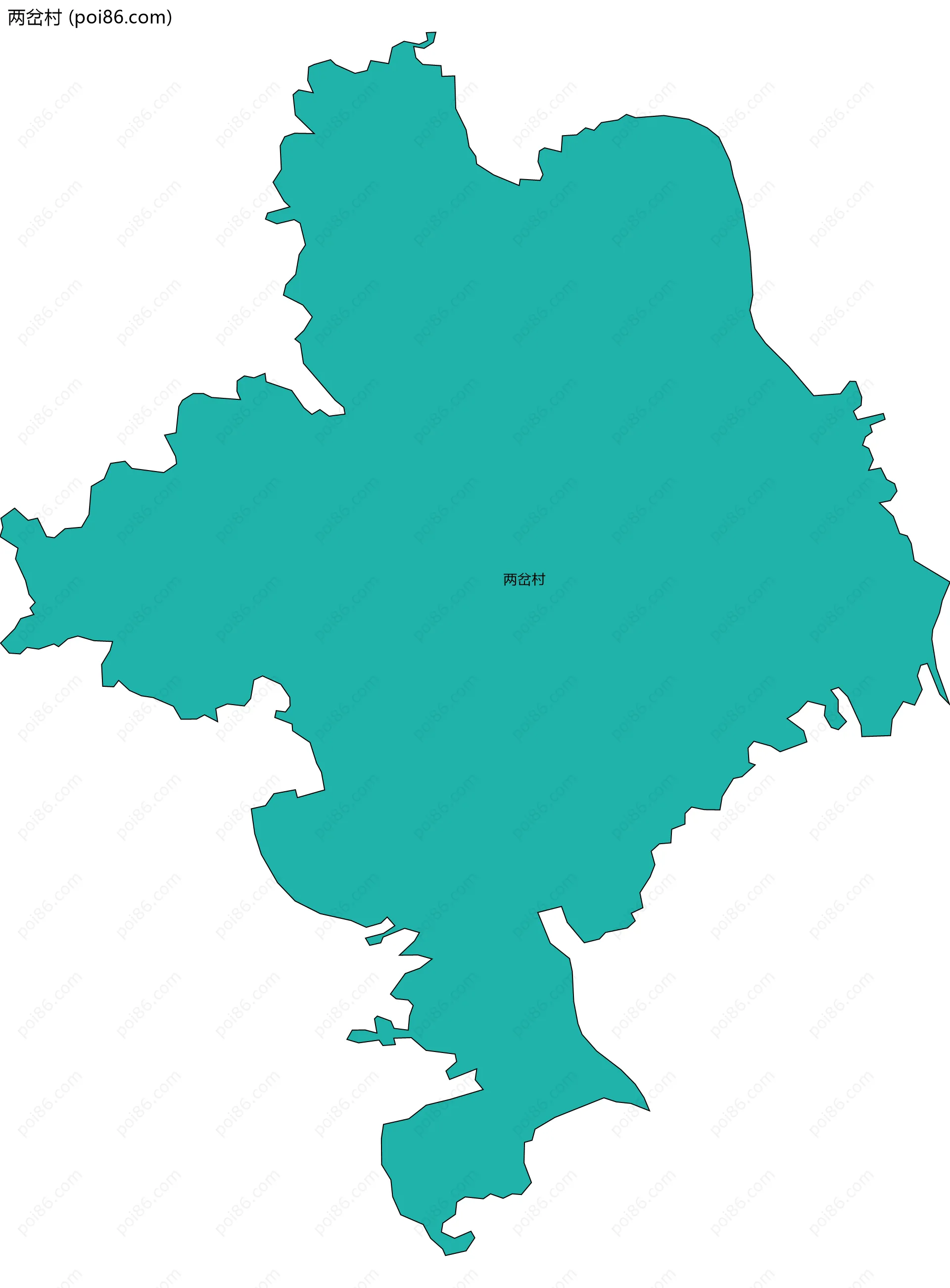 两岔村边界地图