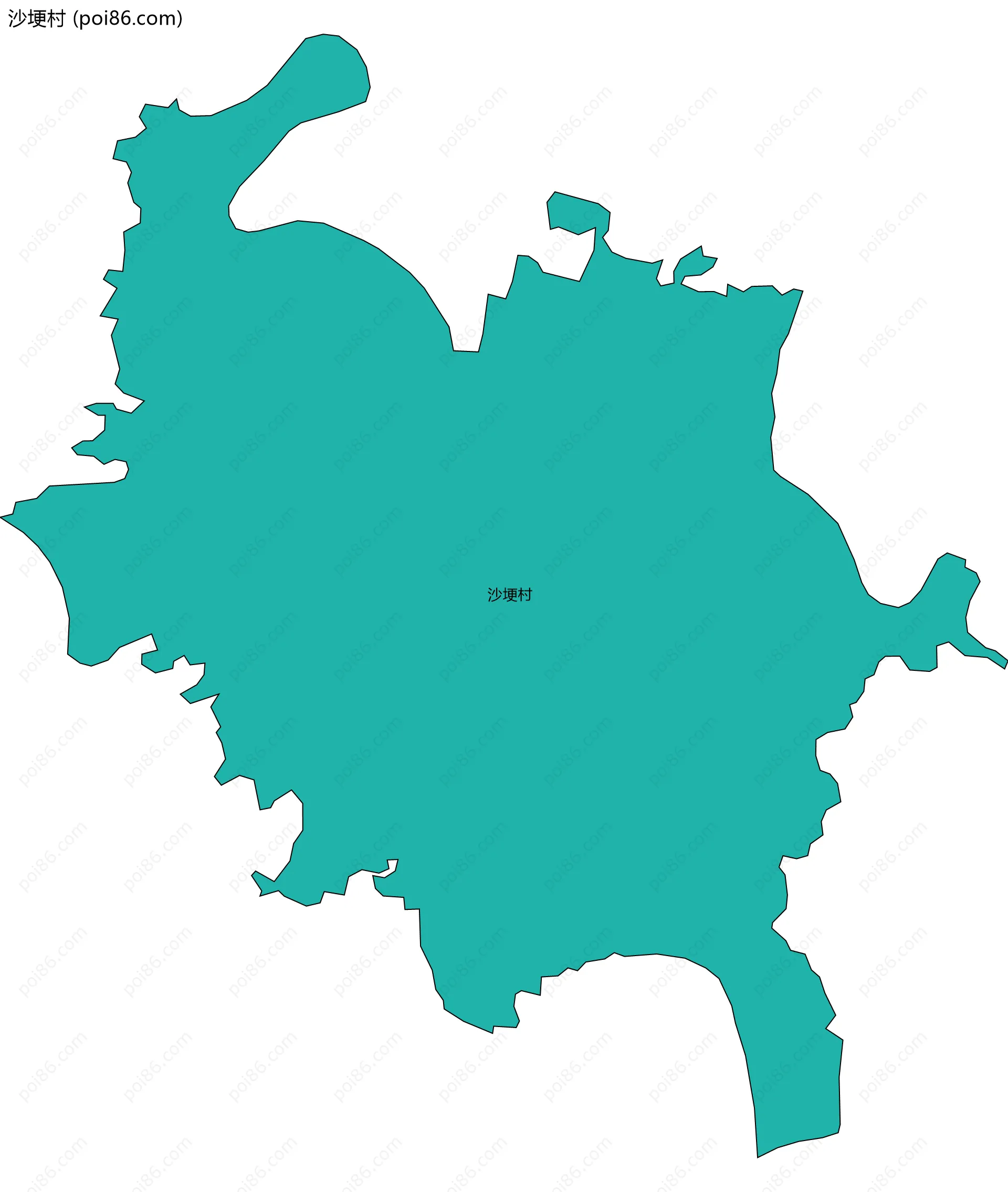 沙埂村边界地图