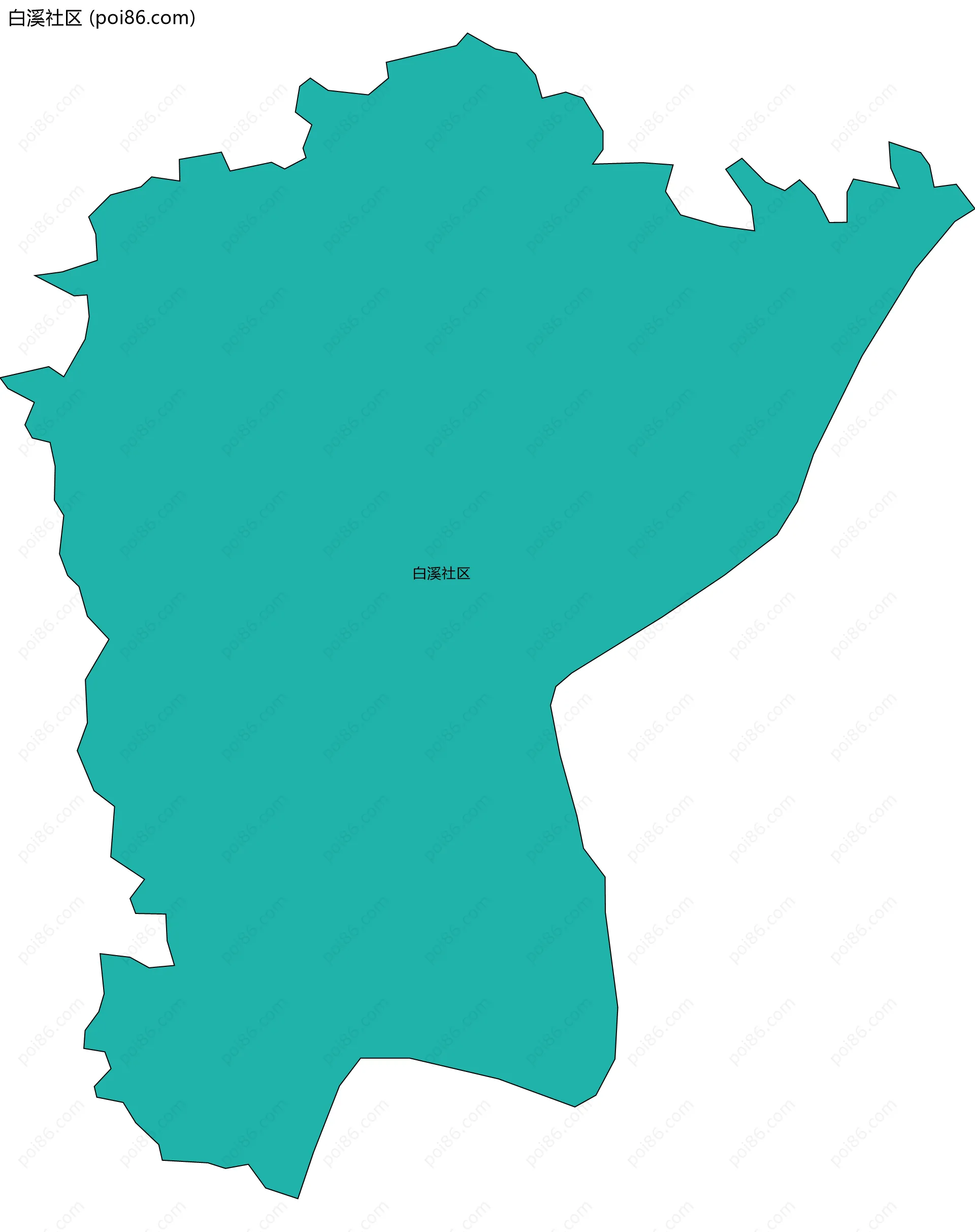 白溪社区边界地图