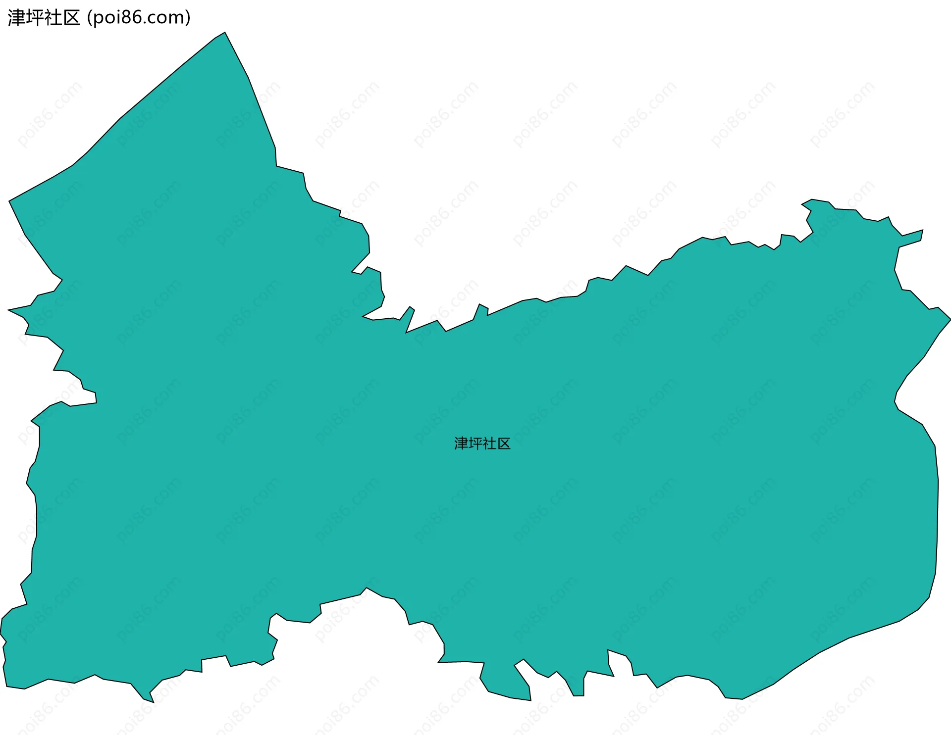 津坪社区边界地图