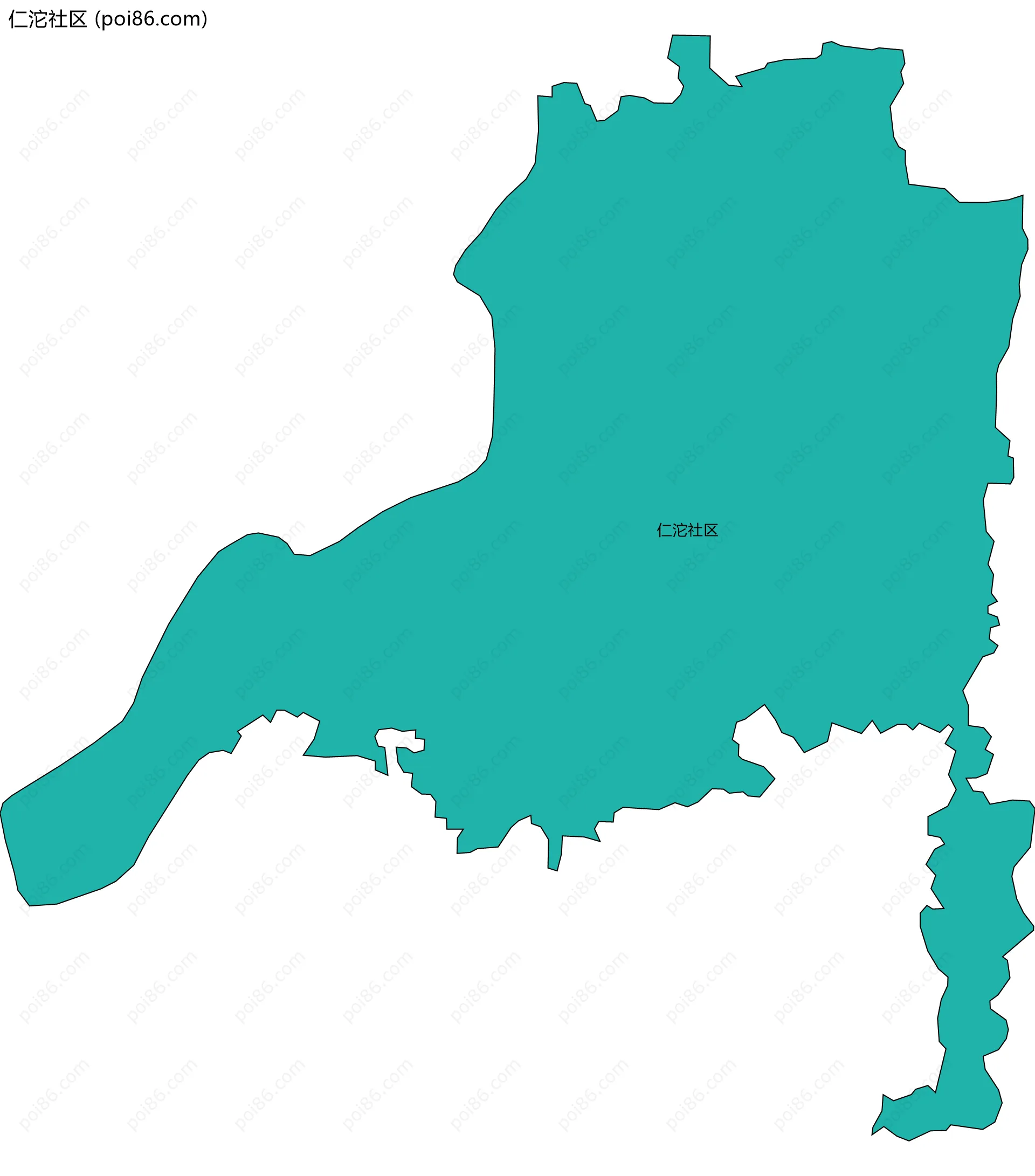 仁沱社区边界地图