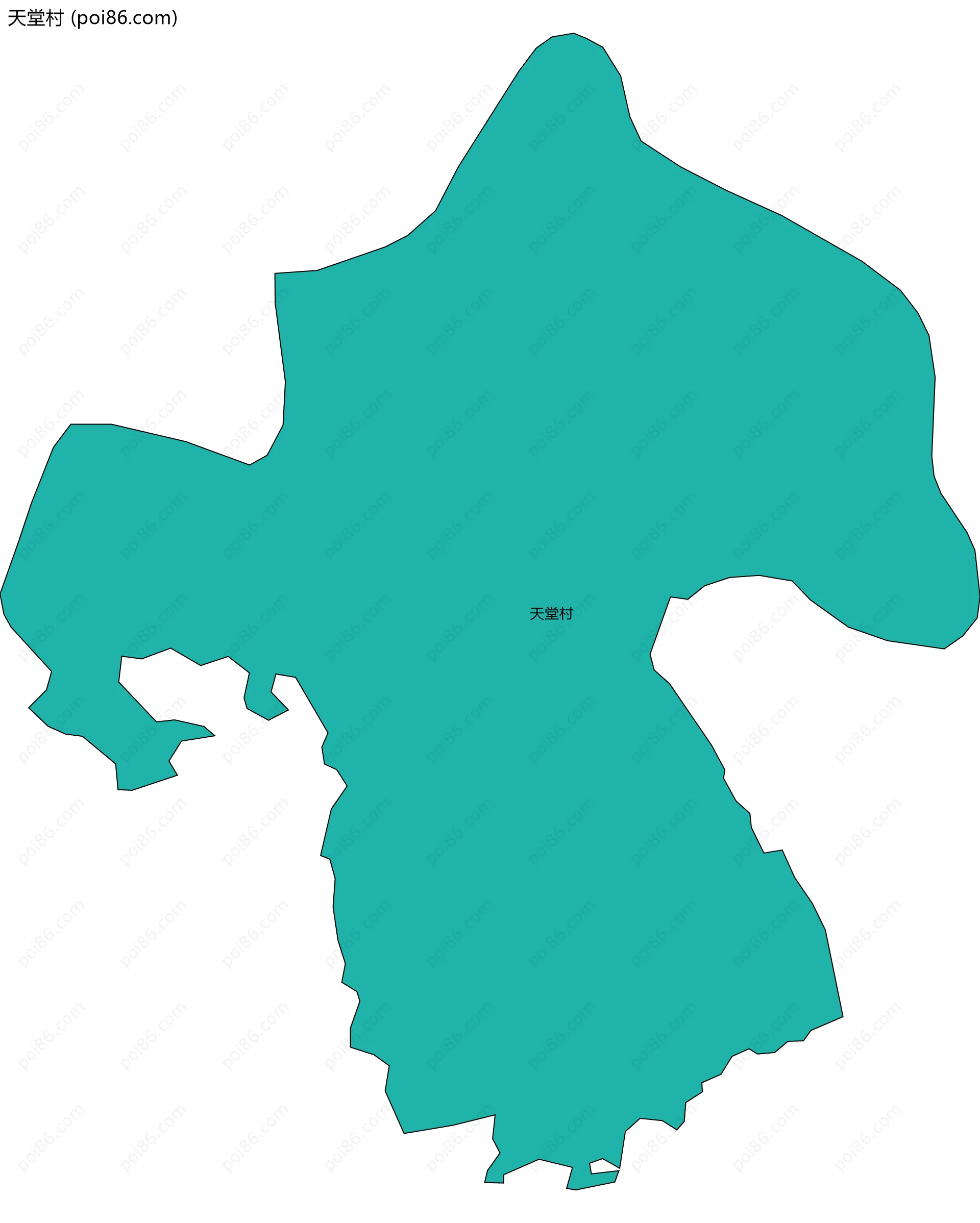 天堂村边界地图