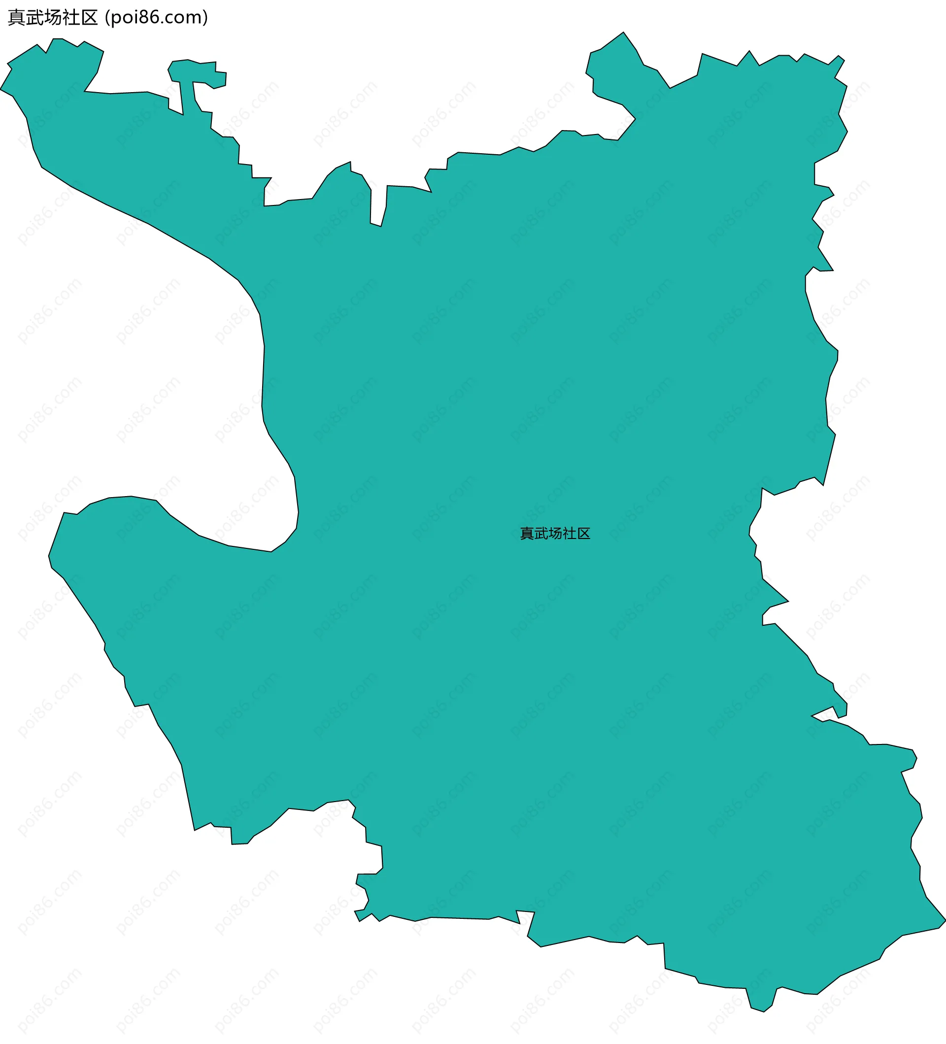 真武场社区边界地图