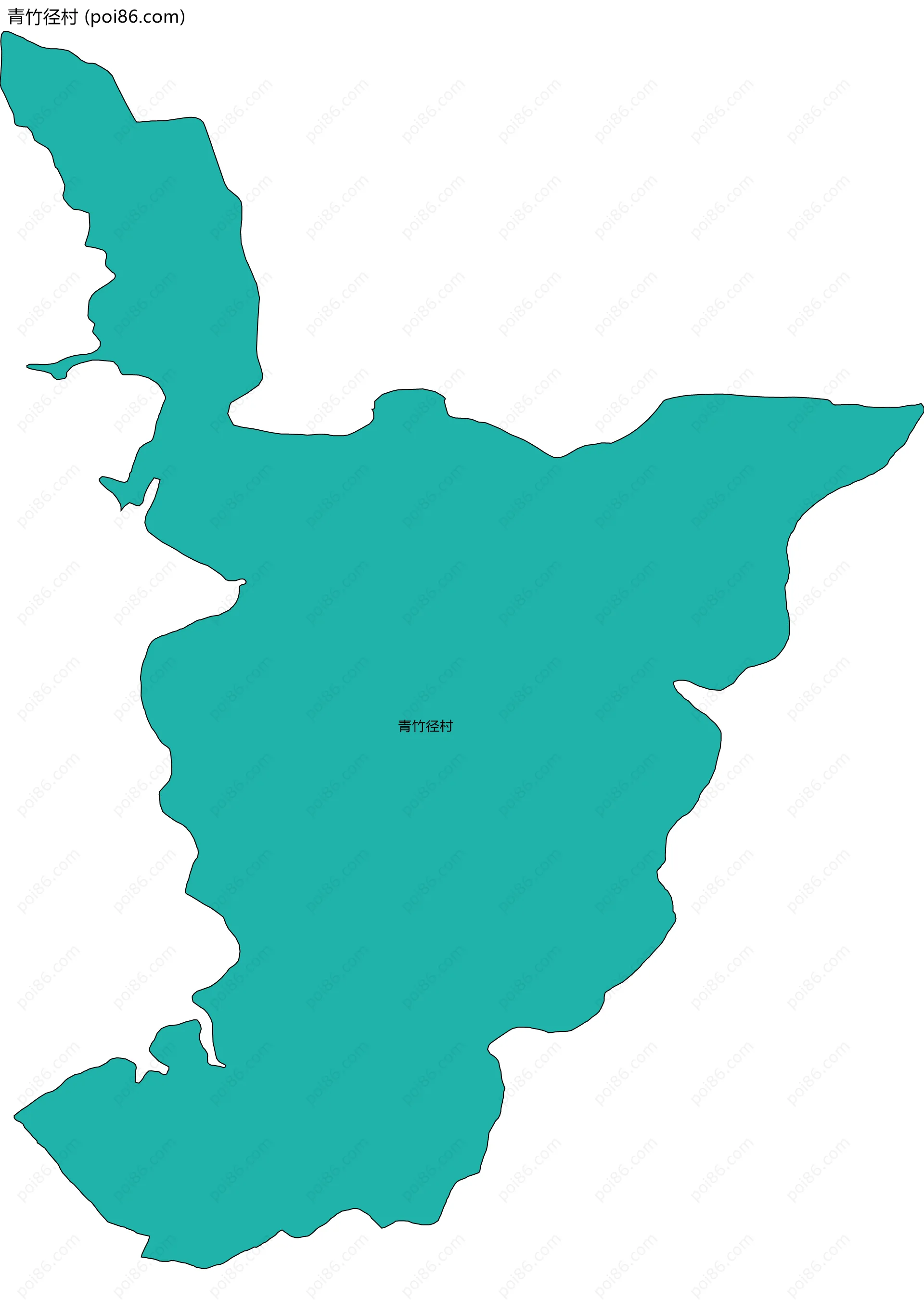 青竹径村边界地图