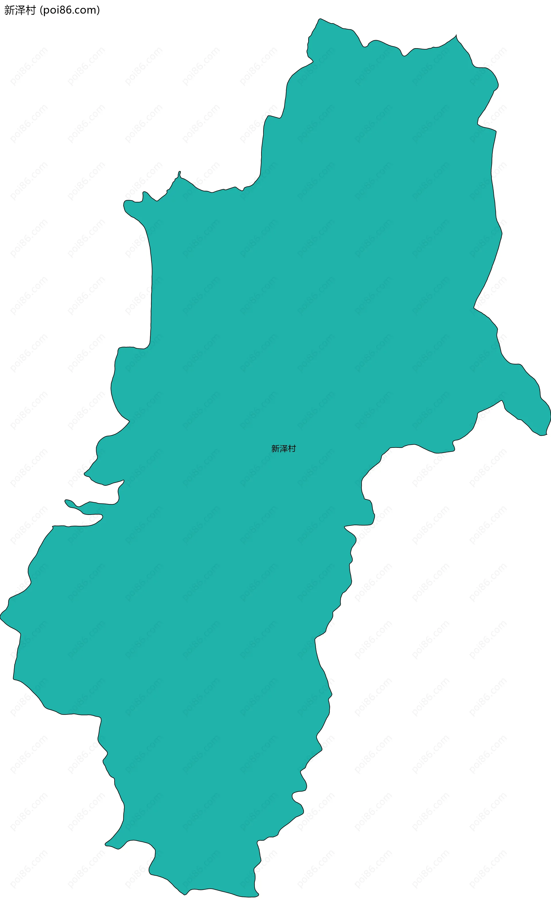 新泽村边界地图