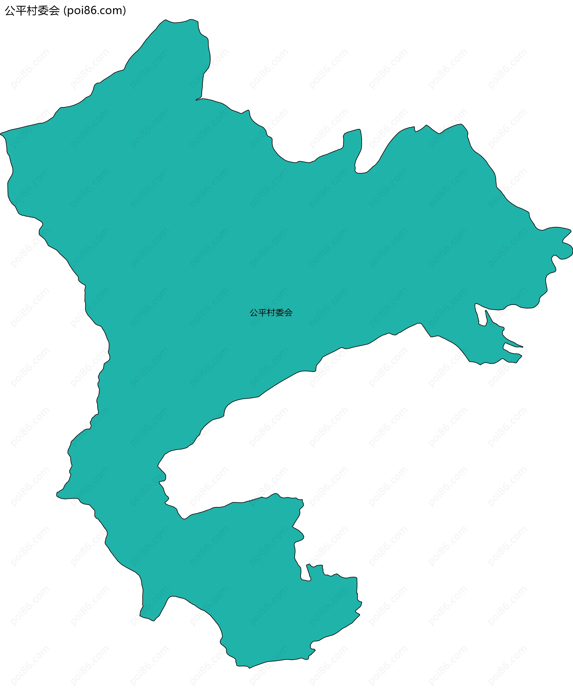 公平村委会边界地图