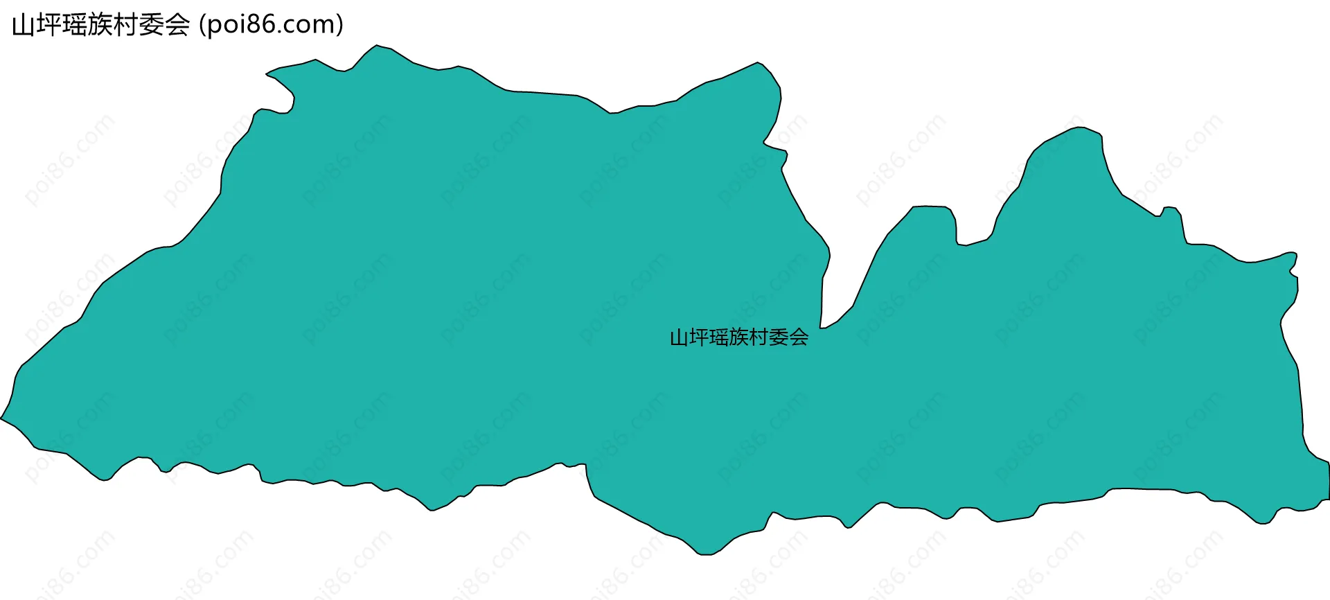 山坪瑶族村委会边界地图
