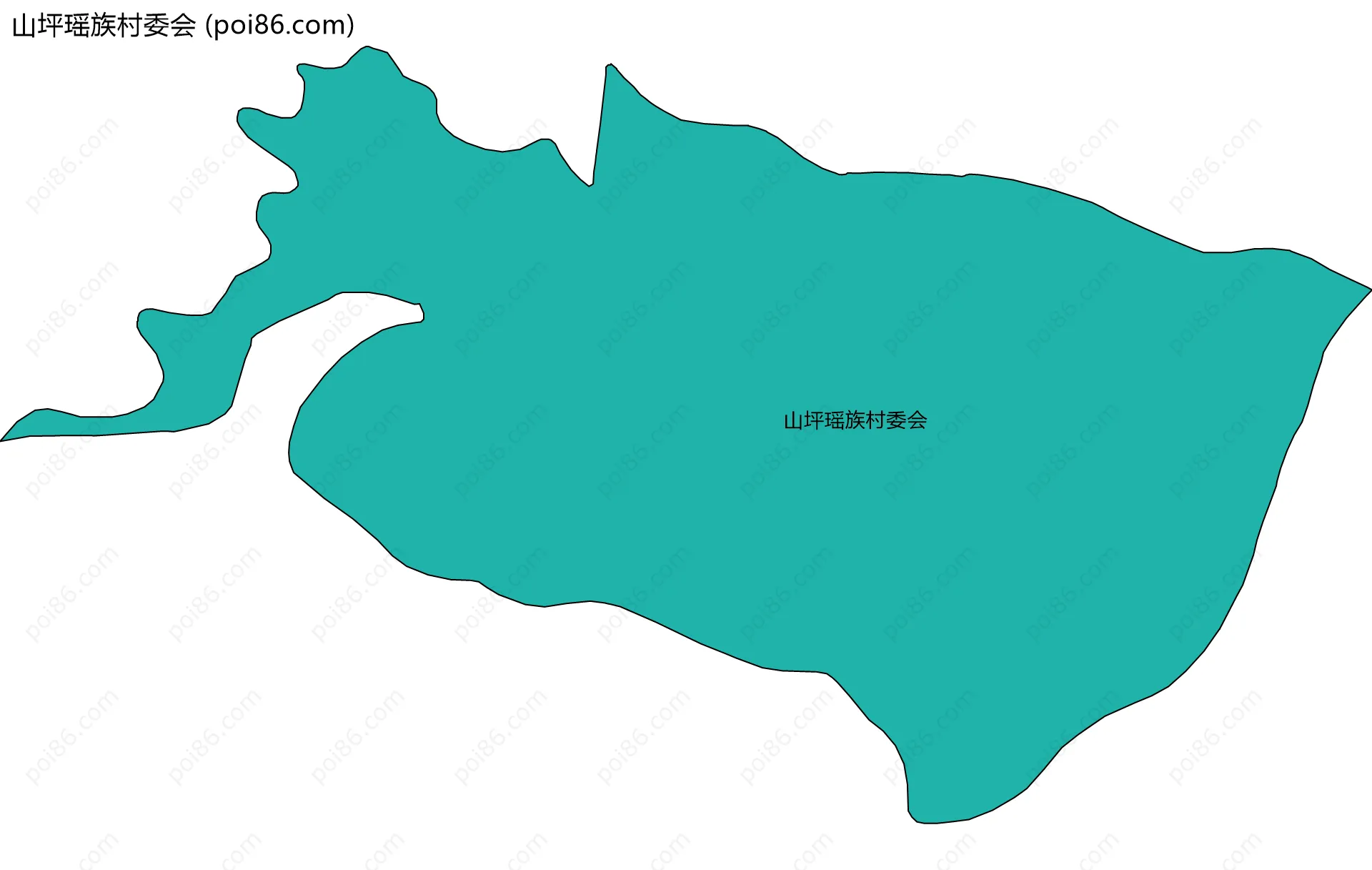 山坪瑶族村委会边界地图