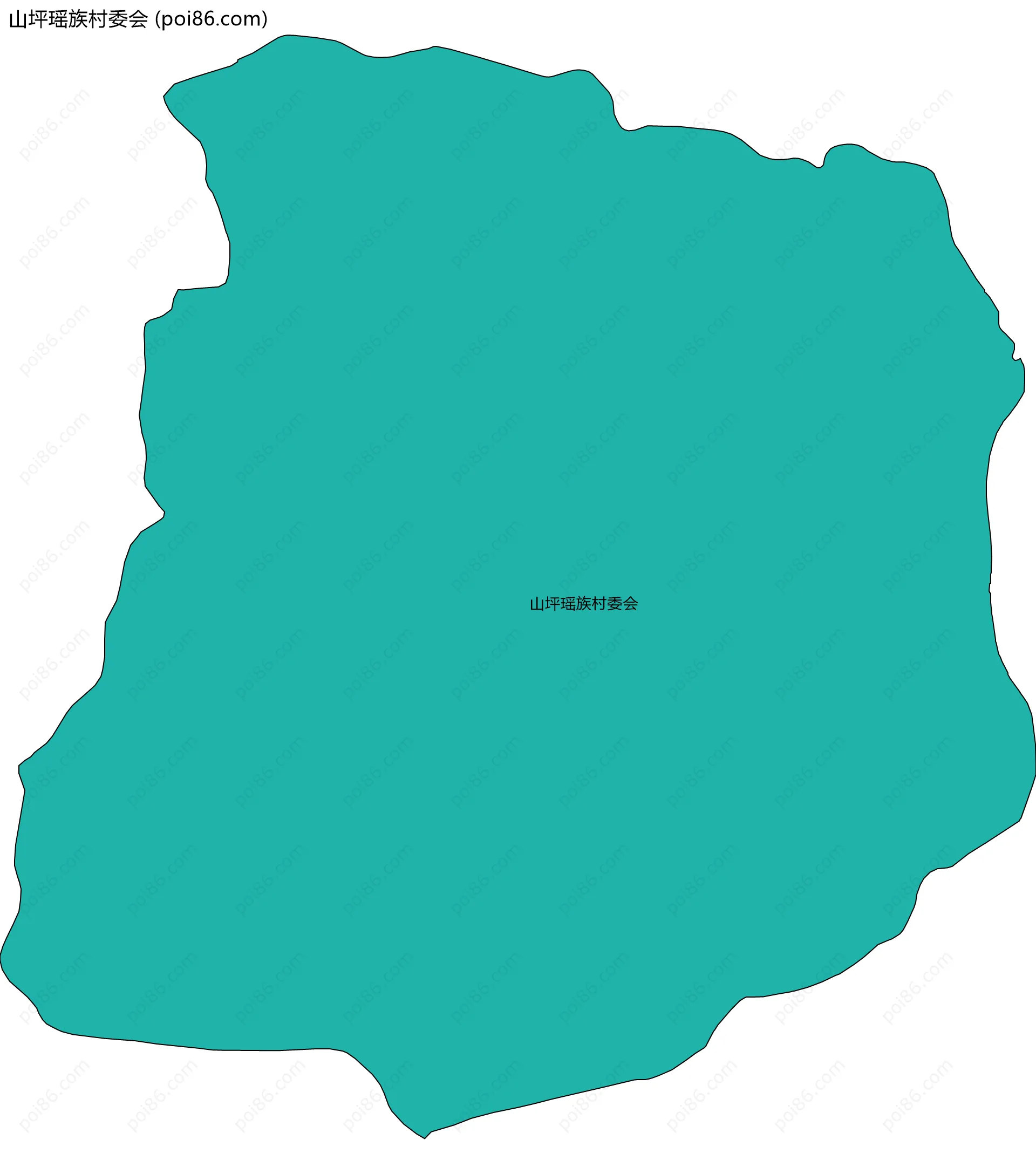 山坪瑶族村委会边界地图