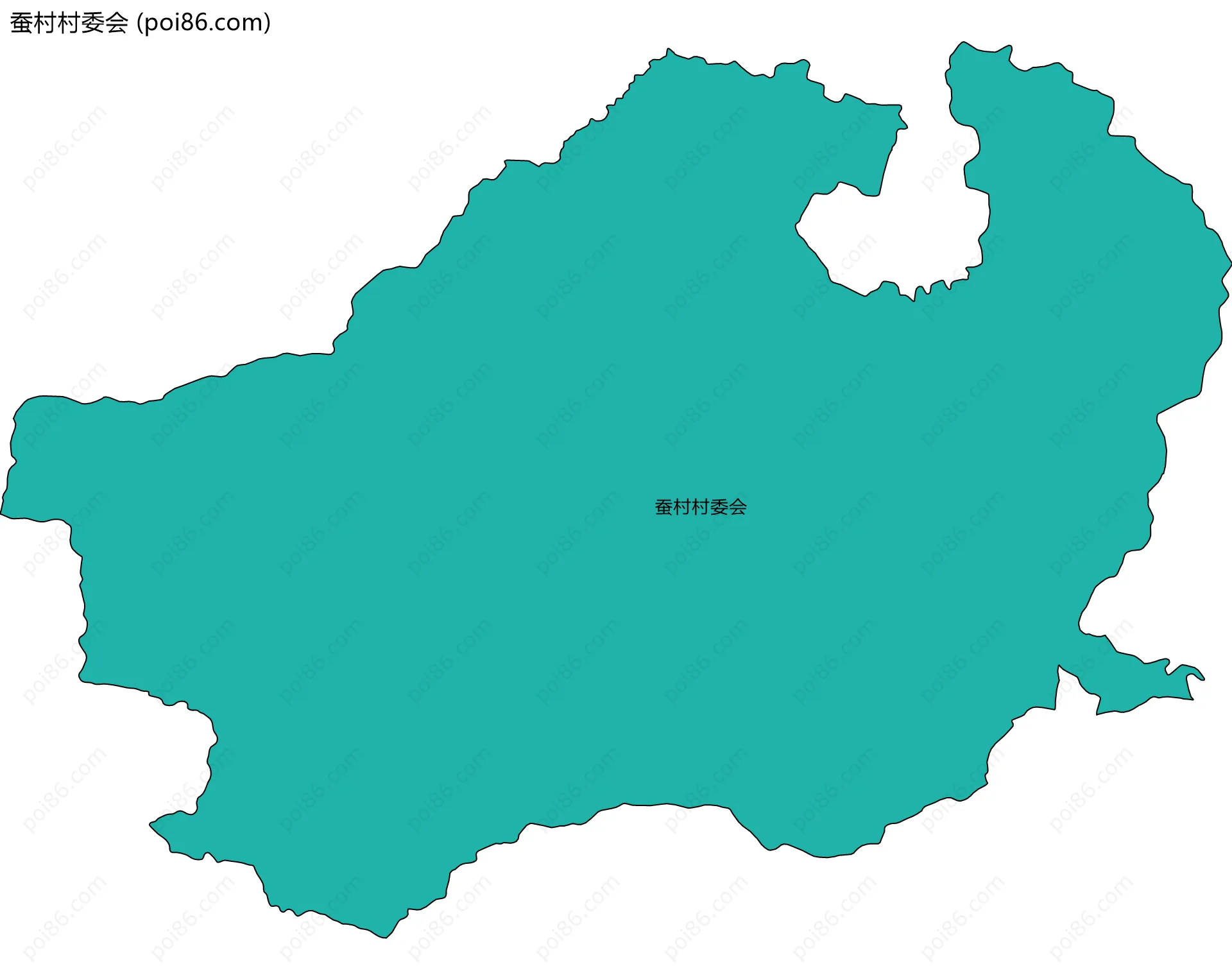 蚕村村委会边界地图