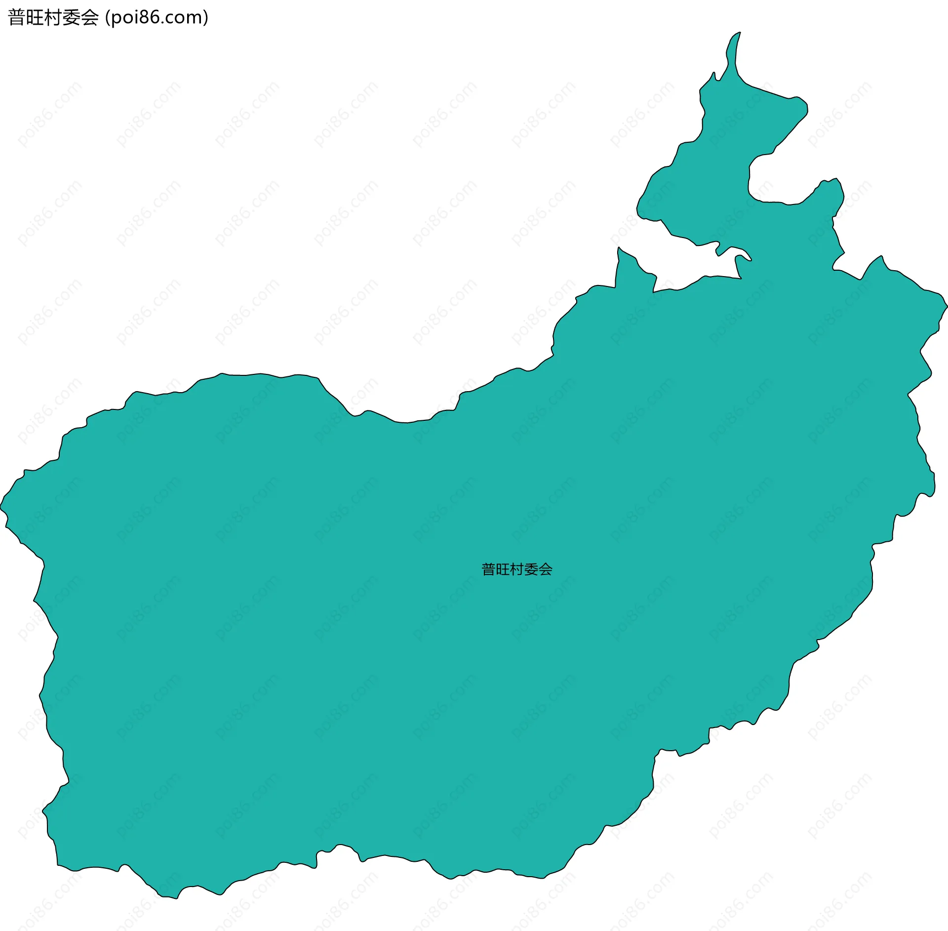 普旺村委会边界地图